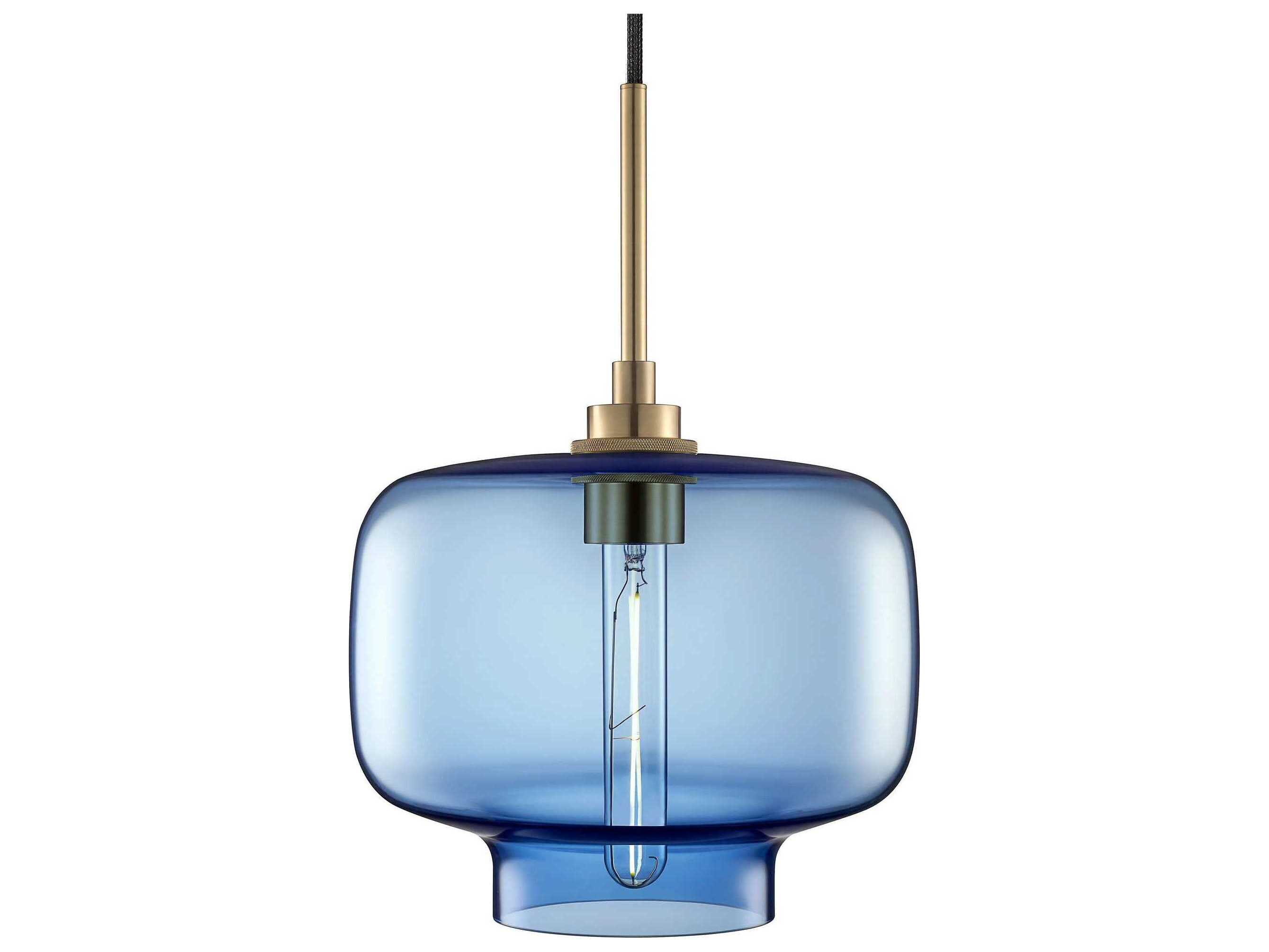 Niche Silica Oculo 1-Light Sapphire Blue Mini Pendant