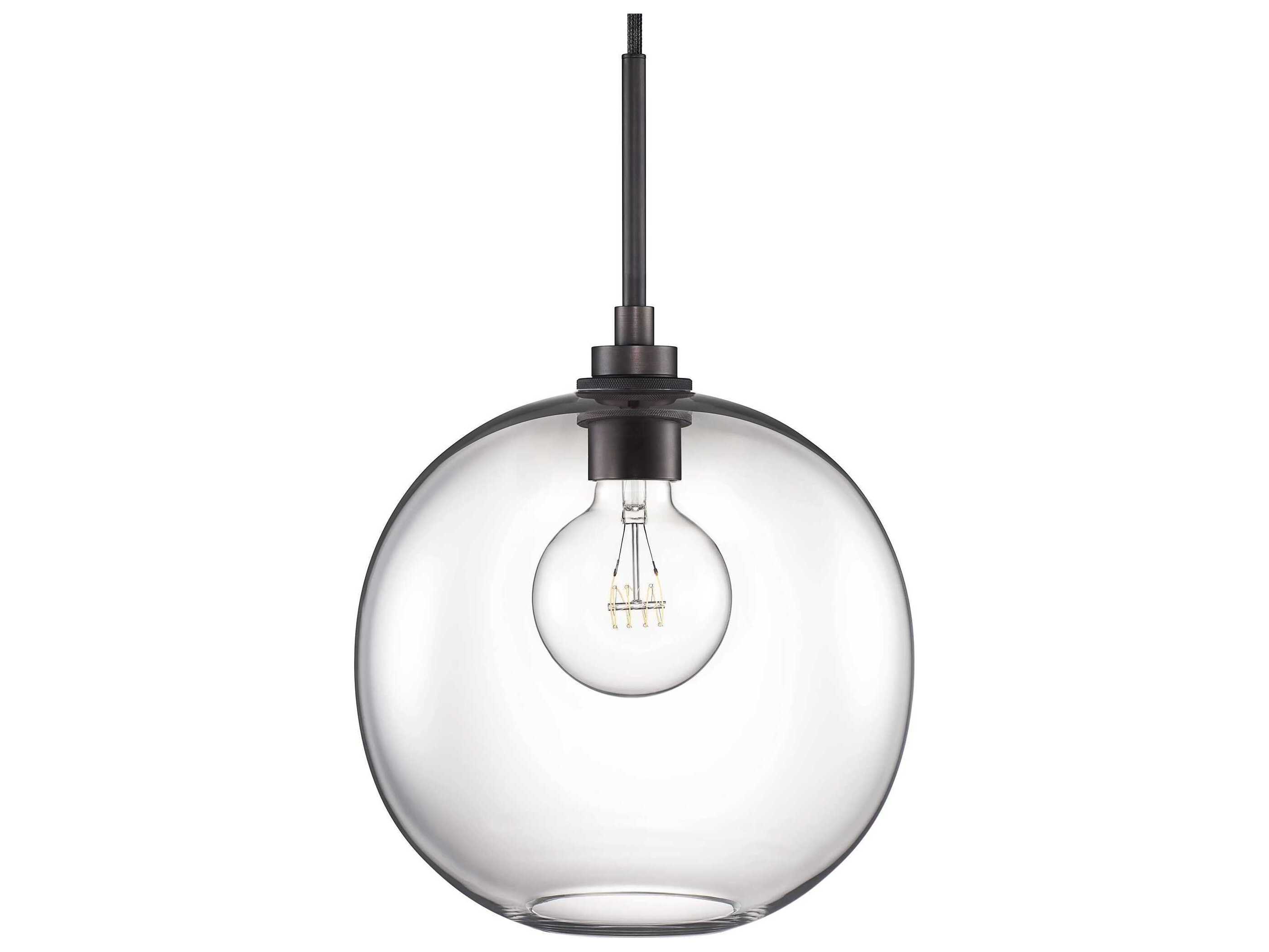 Niche Silica Solitaire 1-Light Clear Globe Mini Pendant
