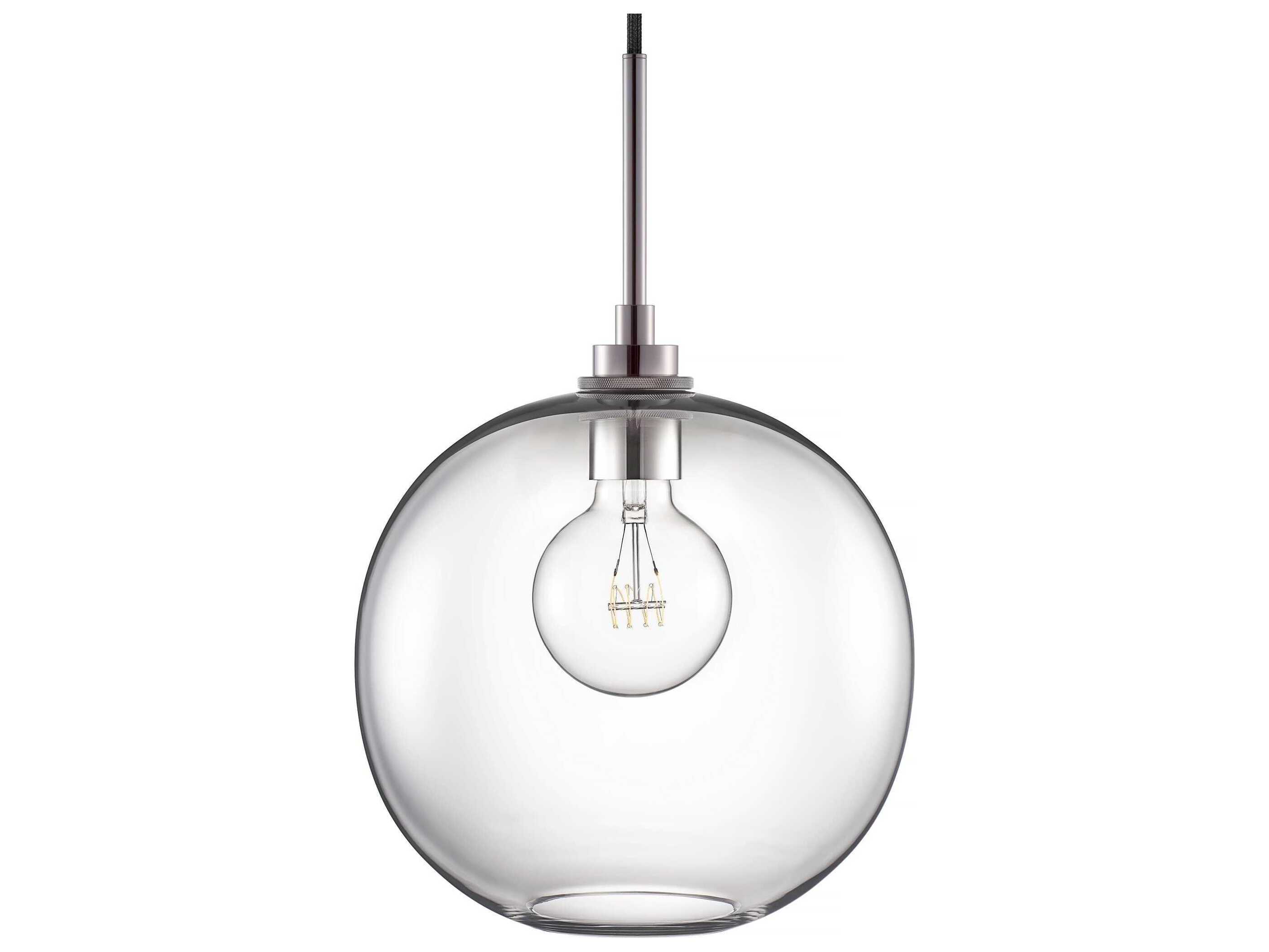 Niche Silica Solitaire 1-Light Clear Globe Mini Pendant