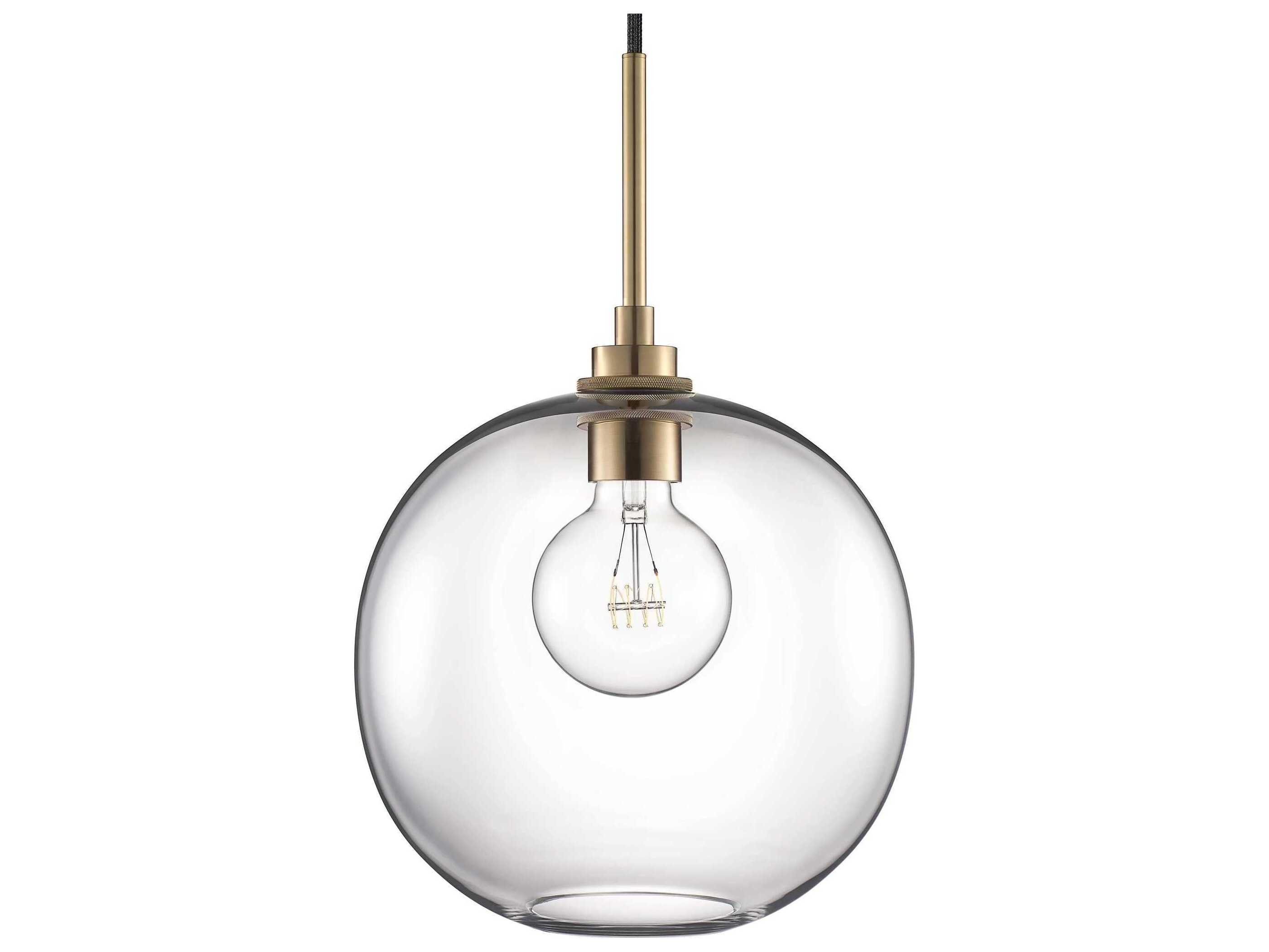 Niche Silica Solitaire 1-Light Clear Globe Mini Pendant