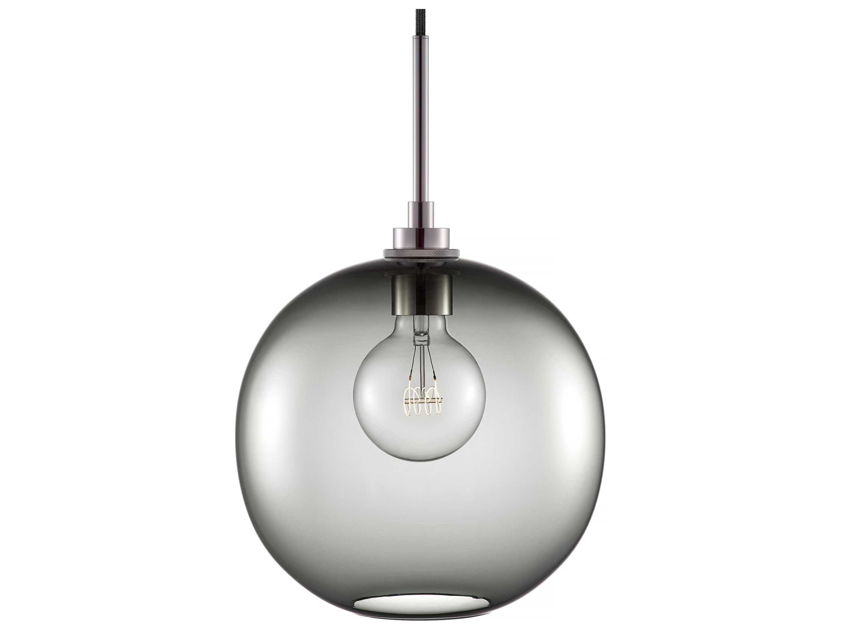 Niche Silica Solitaire 1-Light Gray Globe Mini Pendant