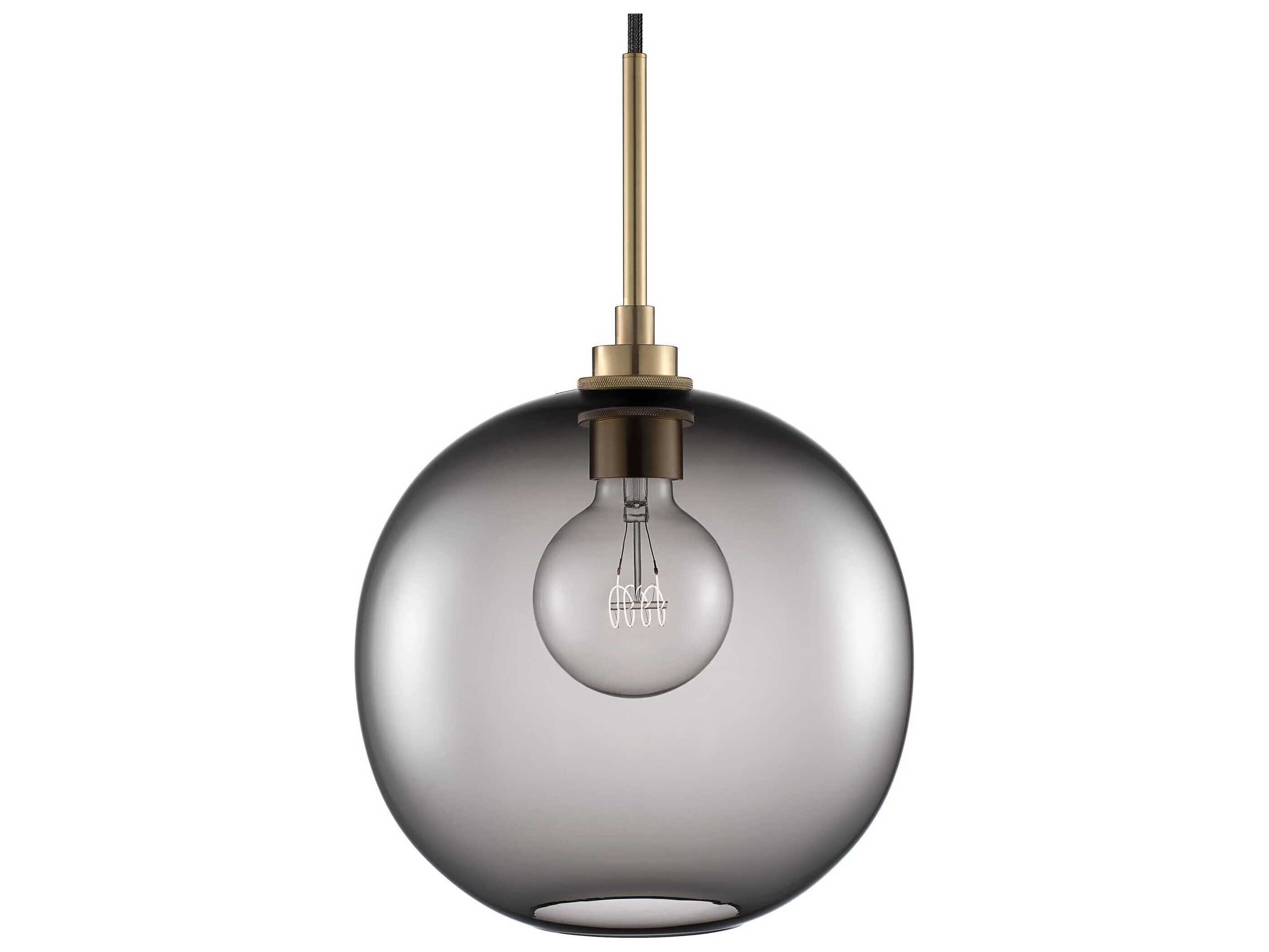 Niche Silica Solitaire 1-Light Gray Globe Mini Pendant