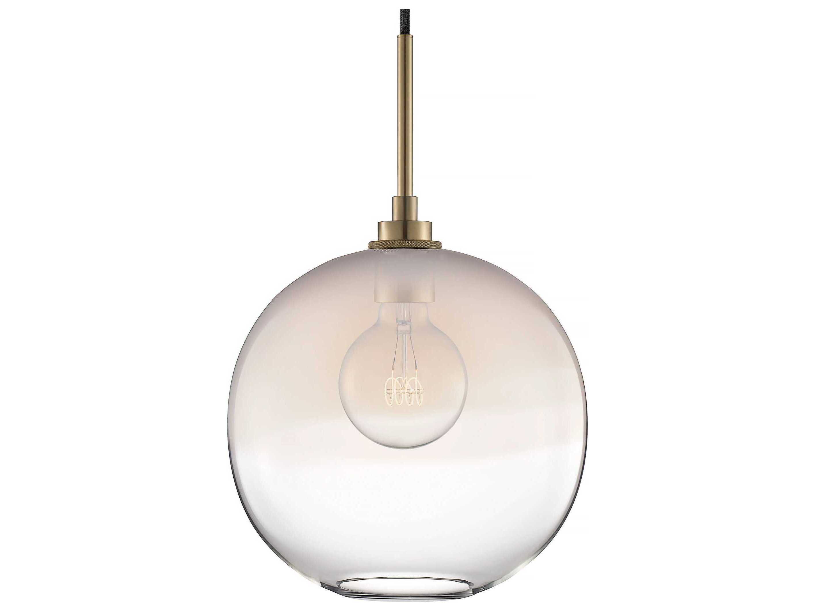 Niche Silica Solitaire Ombra 1-Light Opaline Clear White Globe Mini Pendant