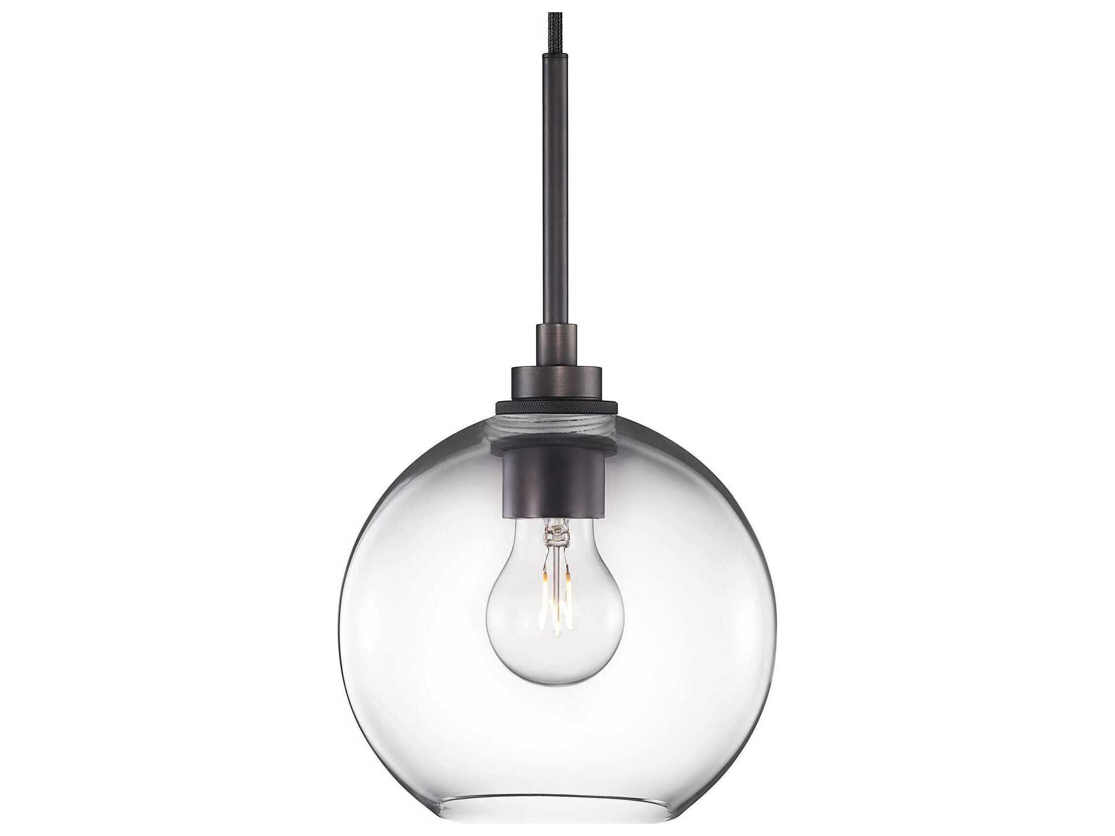 Niche Silica Solitaire Petite 1-Light Clear Globe Mini Pendant