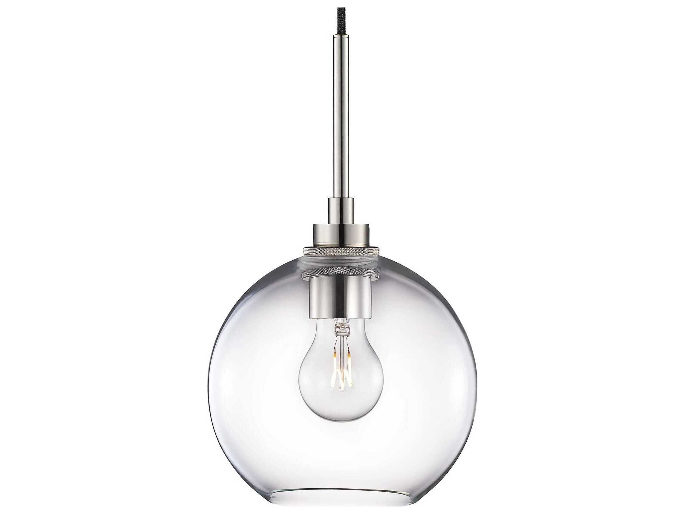 Niche Silica Solitaire Petite 1-Light Clear Globe Mini Pendant