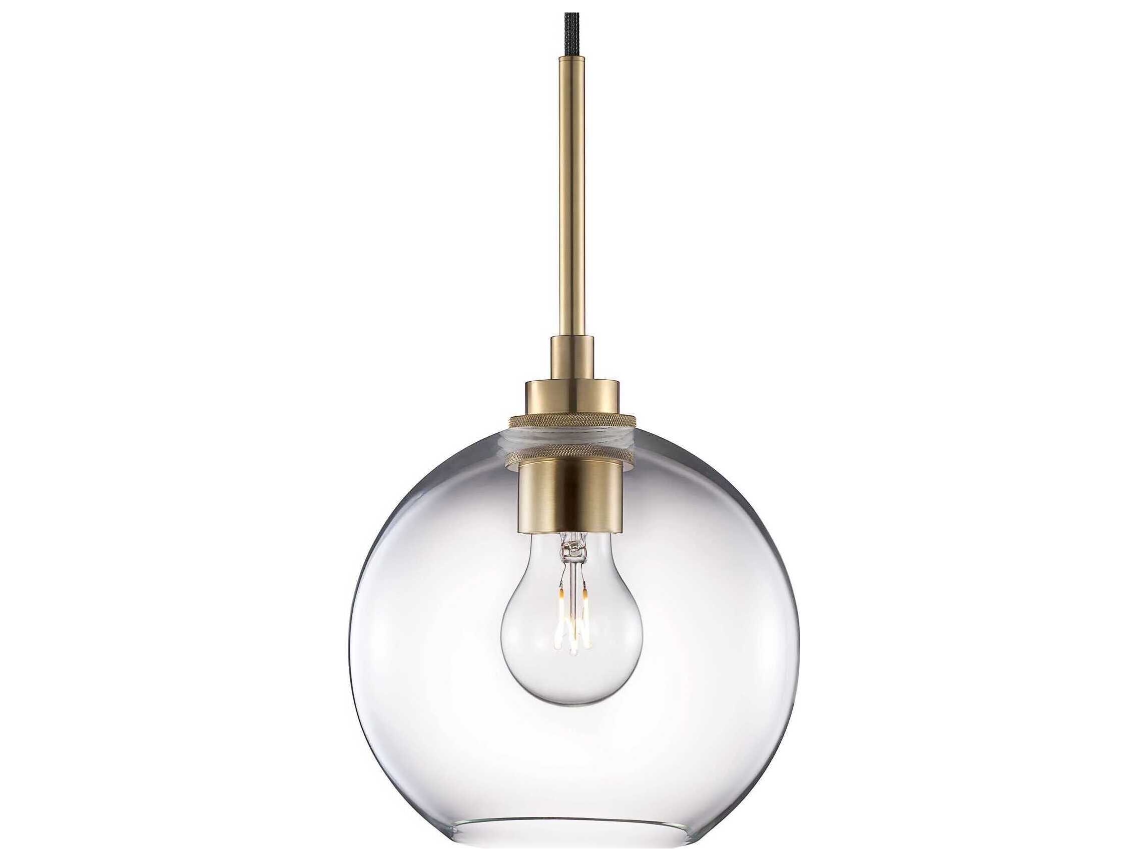 Niche Silica Solitaire Petite 1-Light Clear Globe Mini Pendant