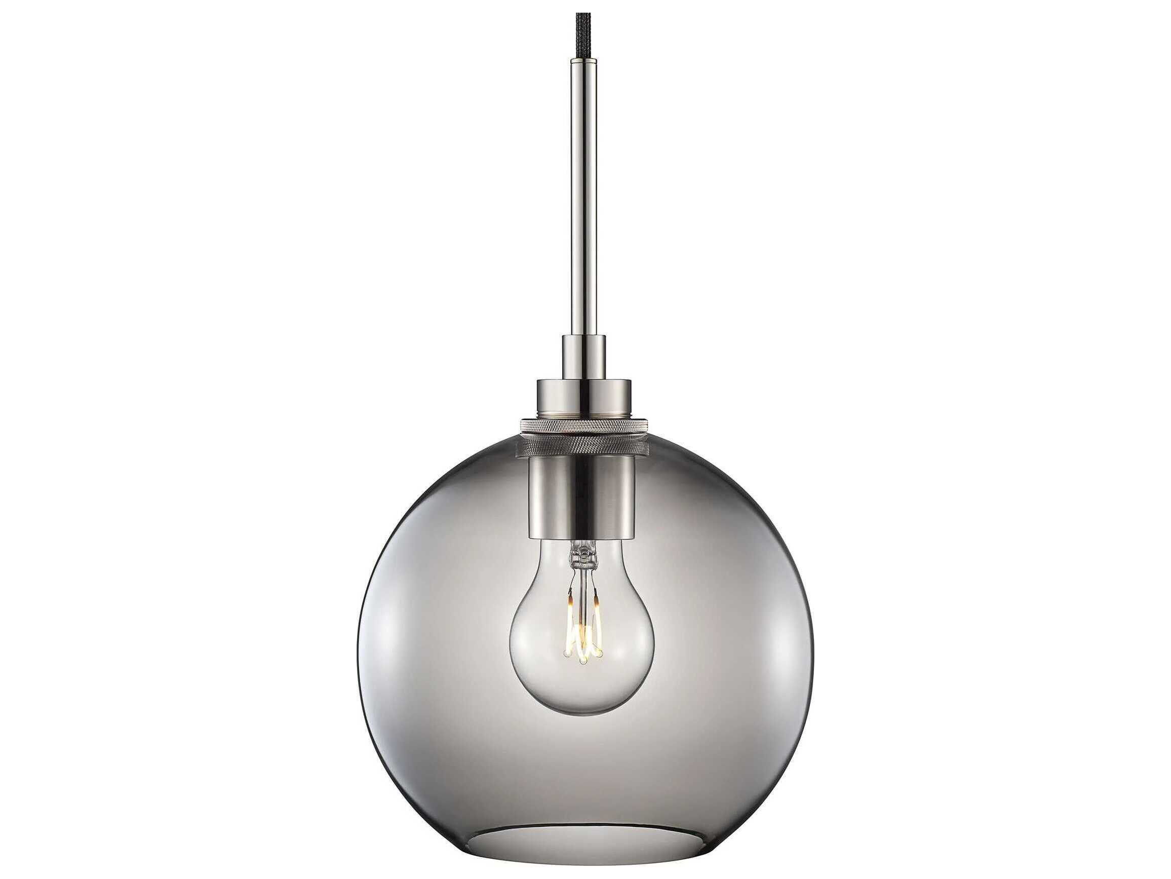 Niche Silica Solitaire Petite 1-Light Gray Globe Mini Pendant