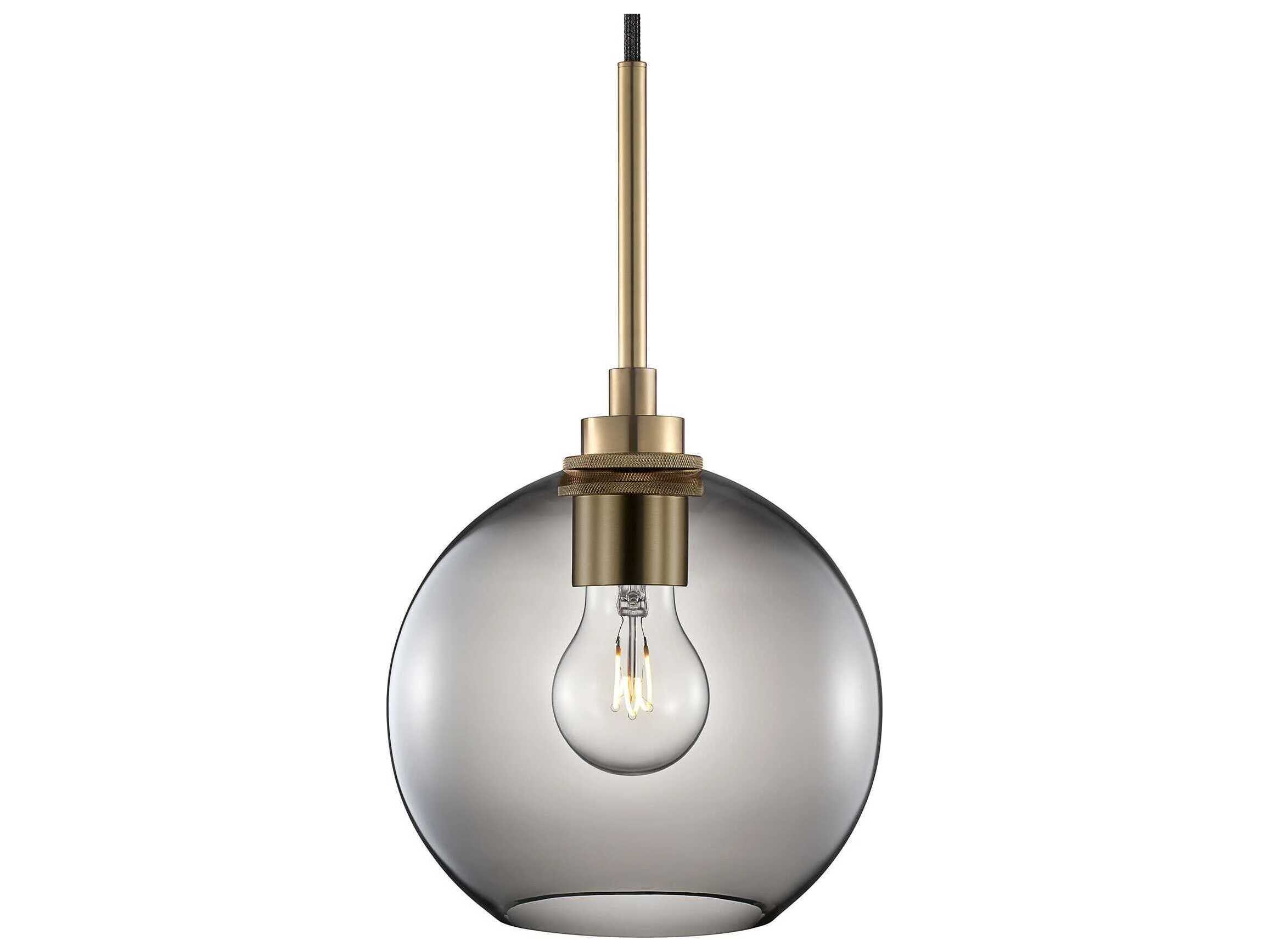 Niche Silica Solitaire Petite 1-Light Gray Globe Mini Pendant
