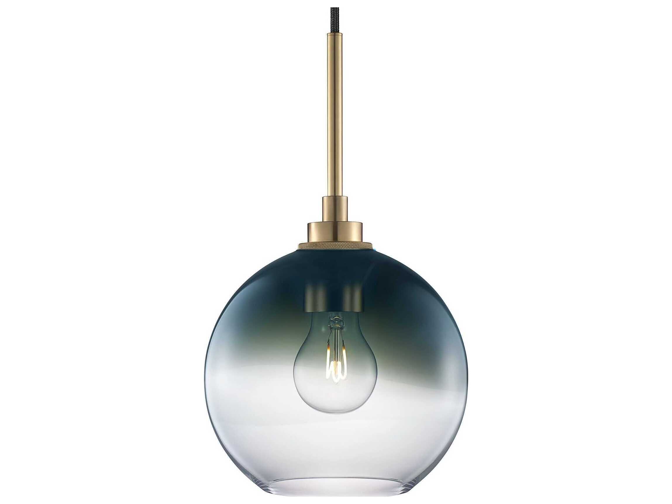 Niche Silica Solitaire Petite Ombra 1-Light Storm Clear Gray Globe Mini Pendant