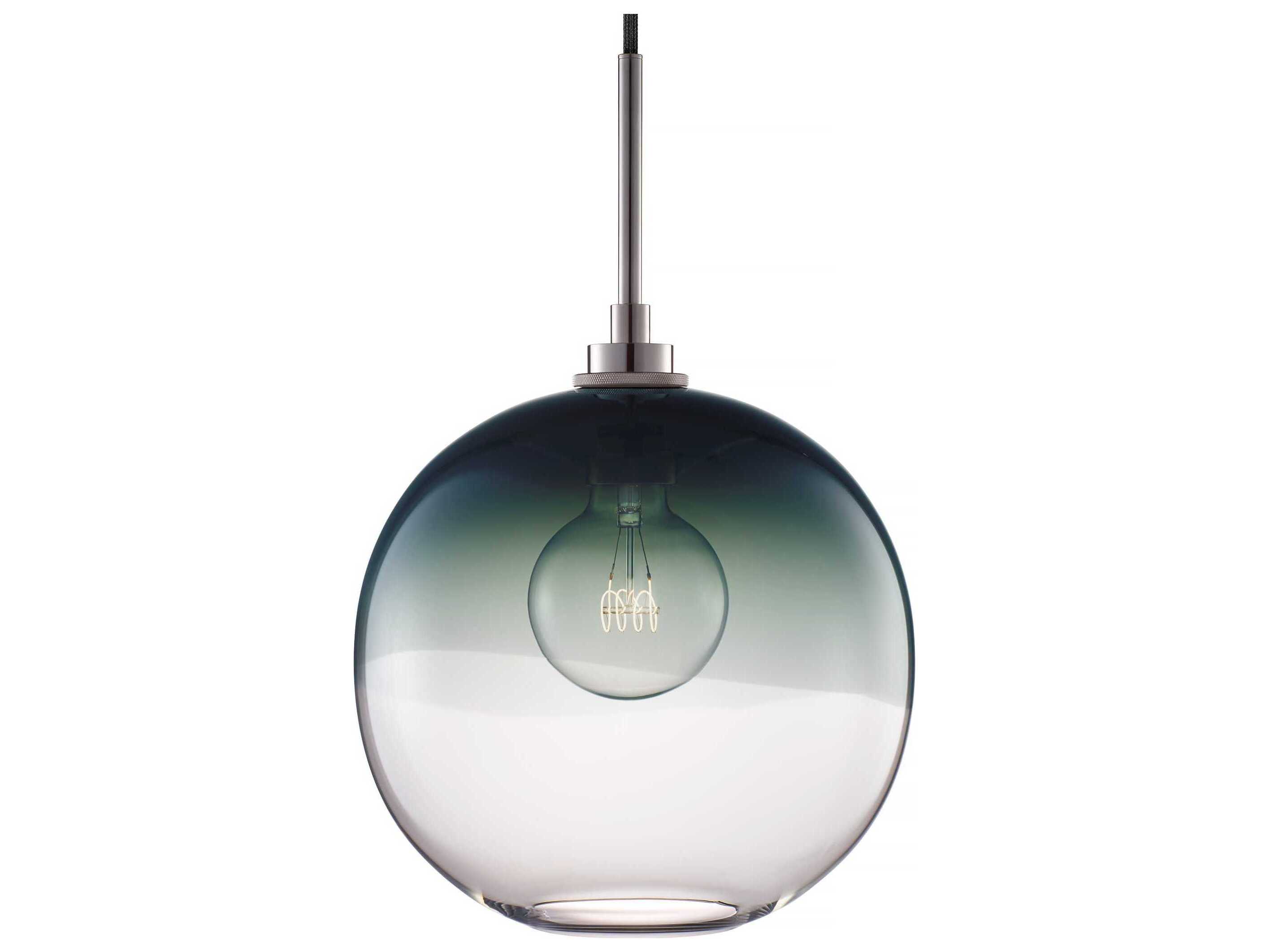 Niche Silica Solitaire Ombra 1-Light Storm Clear Gray Globe Mini Pendant