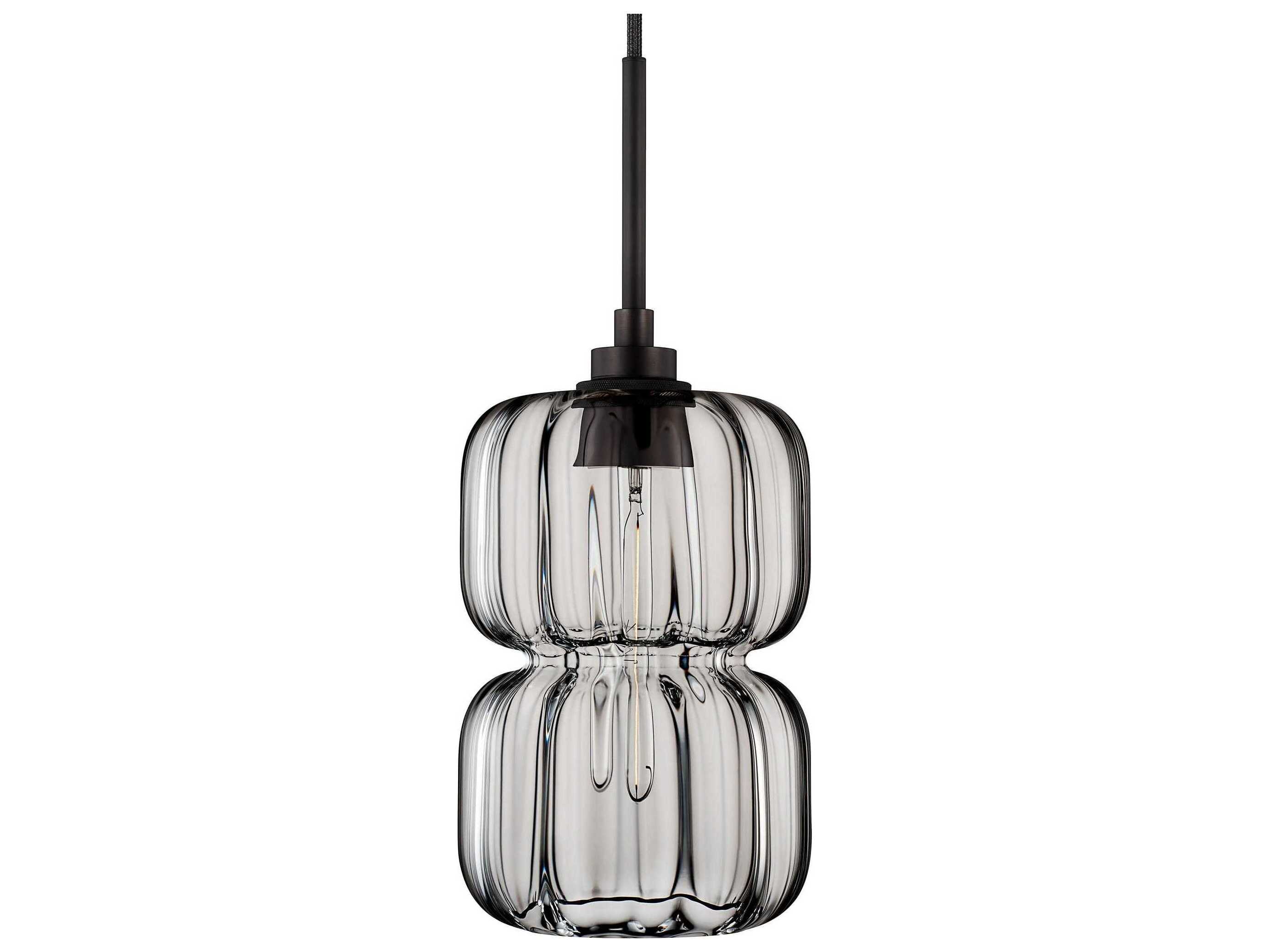 Niche Pinch Optique 1-Light Gray Mini Pendant