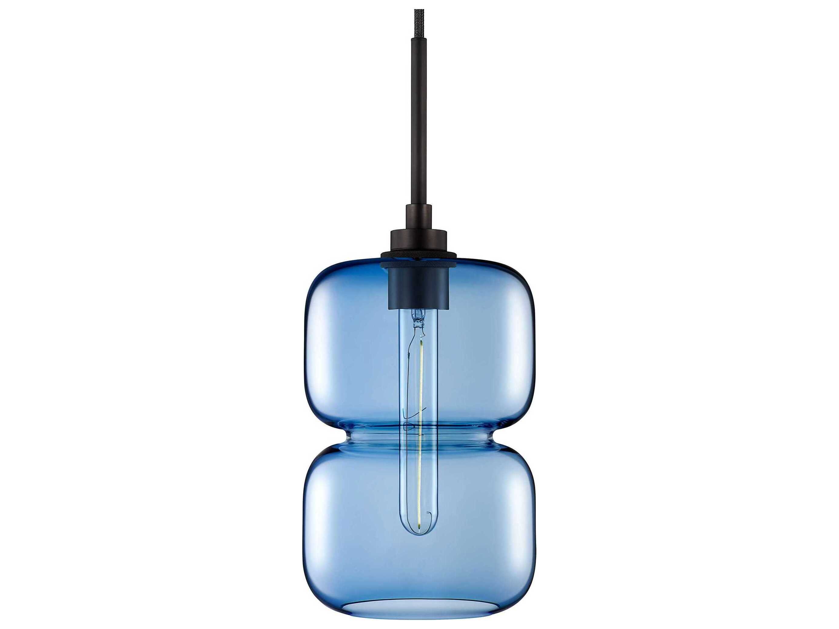 Niche Pinch 1-Light Sapphire Blue Mini Pendant