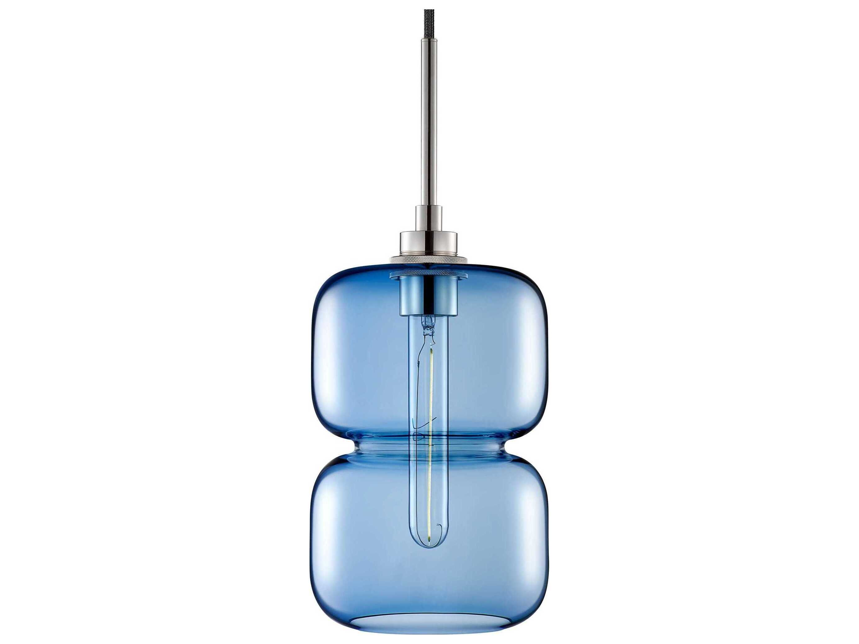 Niche Pinch 1-Light Sapphire Blue Mini Pendant