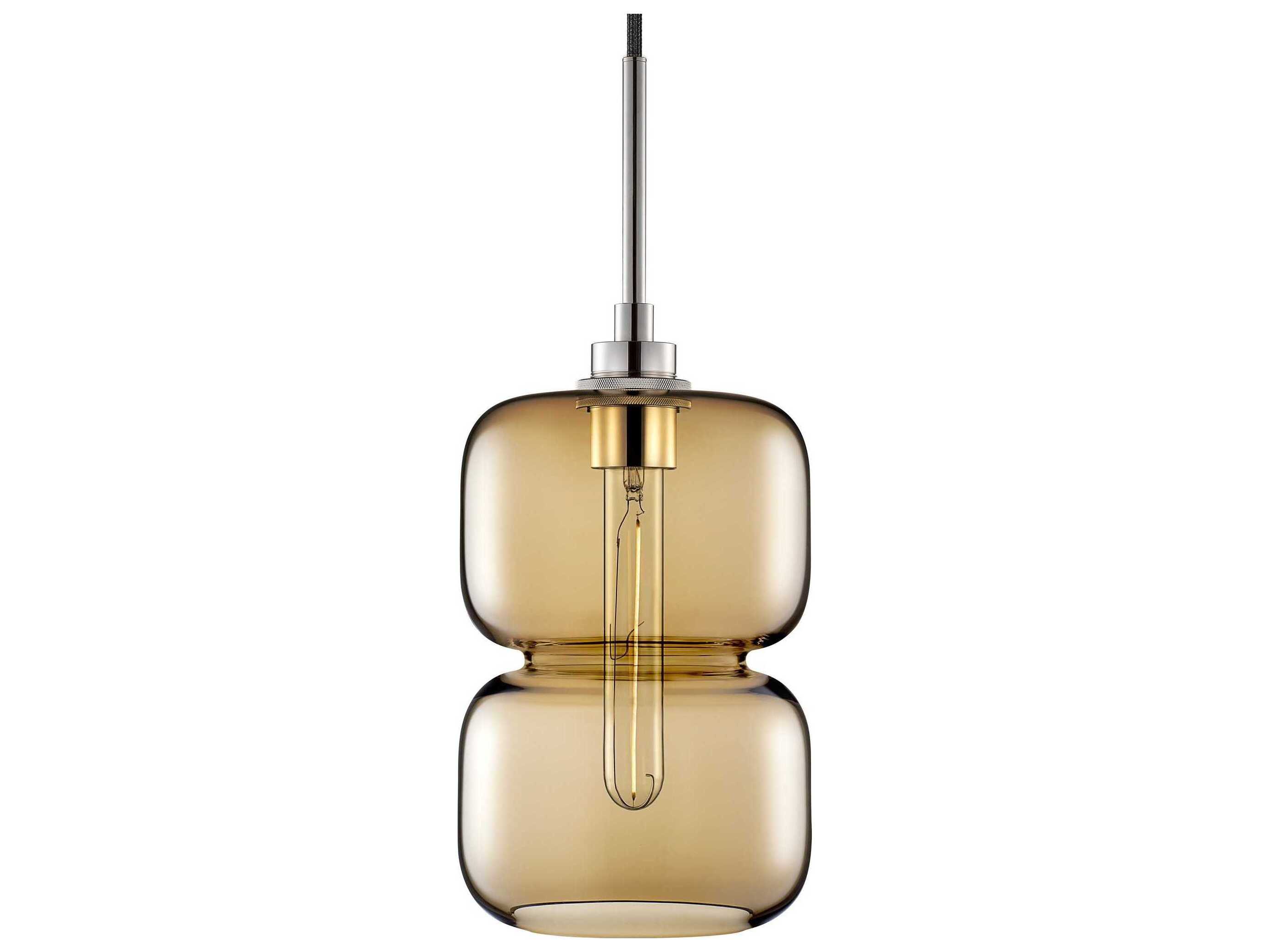 Niche Pinch 1-Light Smoke Yellow Mini Pendant