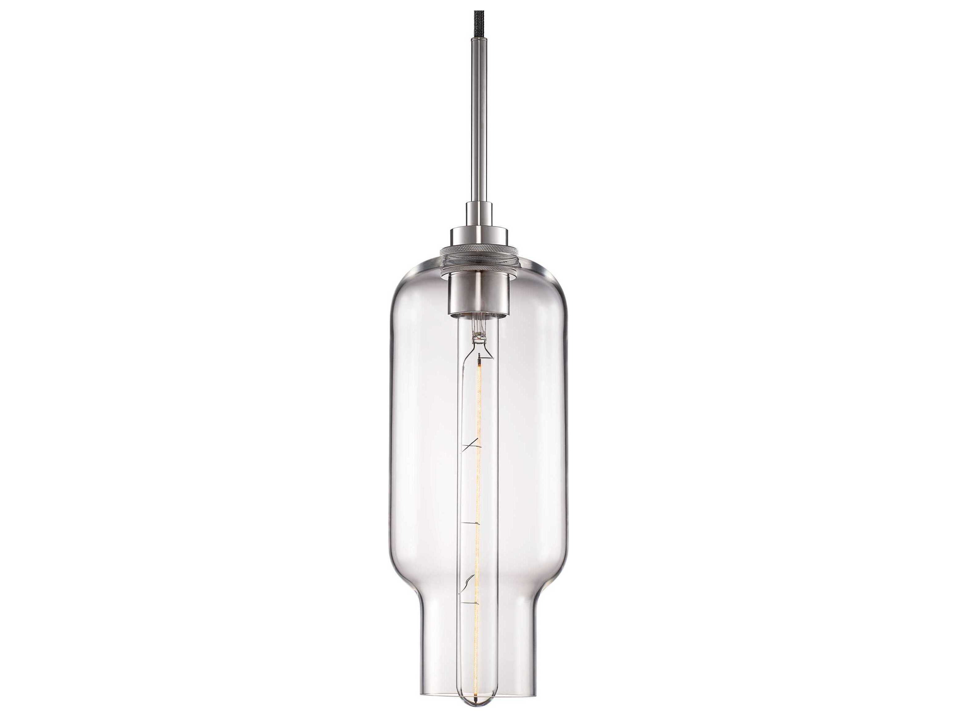 Niche Silica Pharos 1-Light Clear Cylinder Mini Pendant