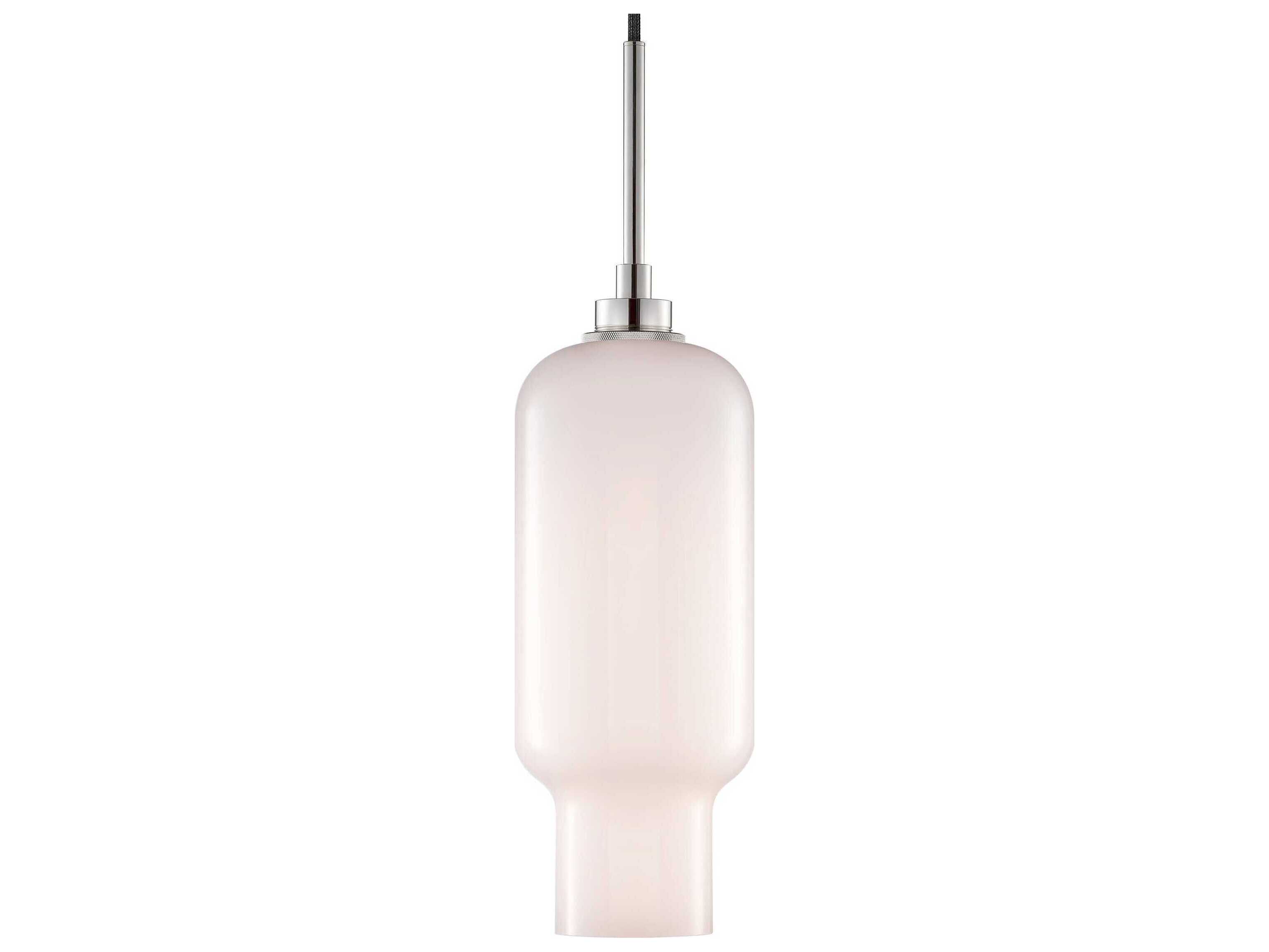 Niche Silica Pharos 1-Light Opaline White Cylinder Mini Pendant