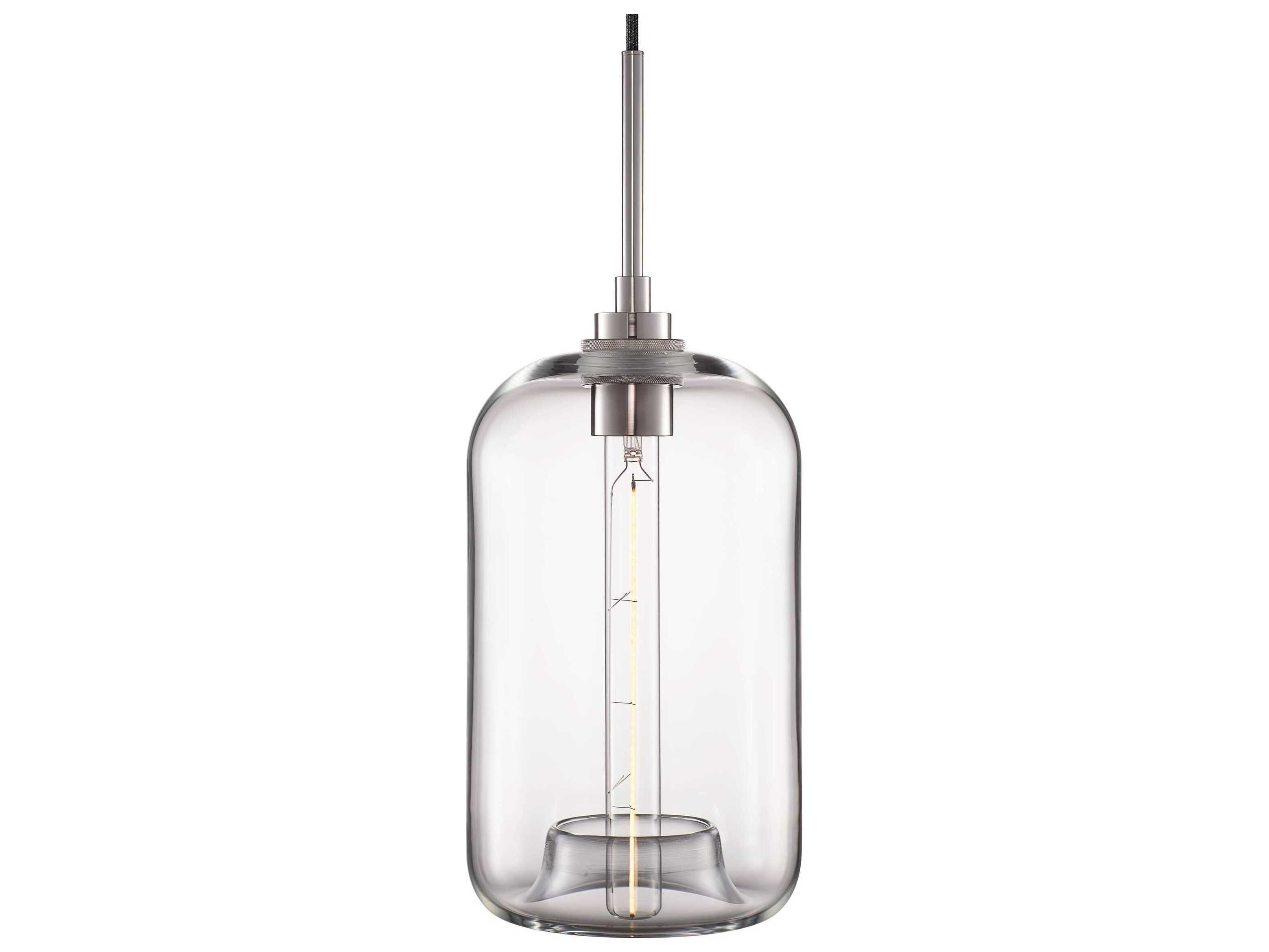 Niche Silica Pod 1-Light Clear Cylinder Mini Pendant