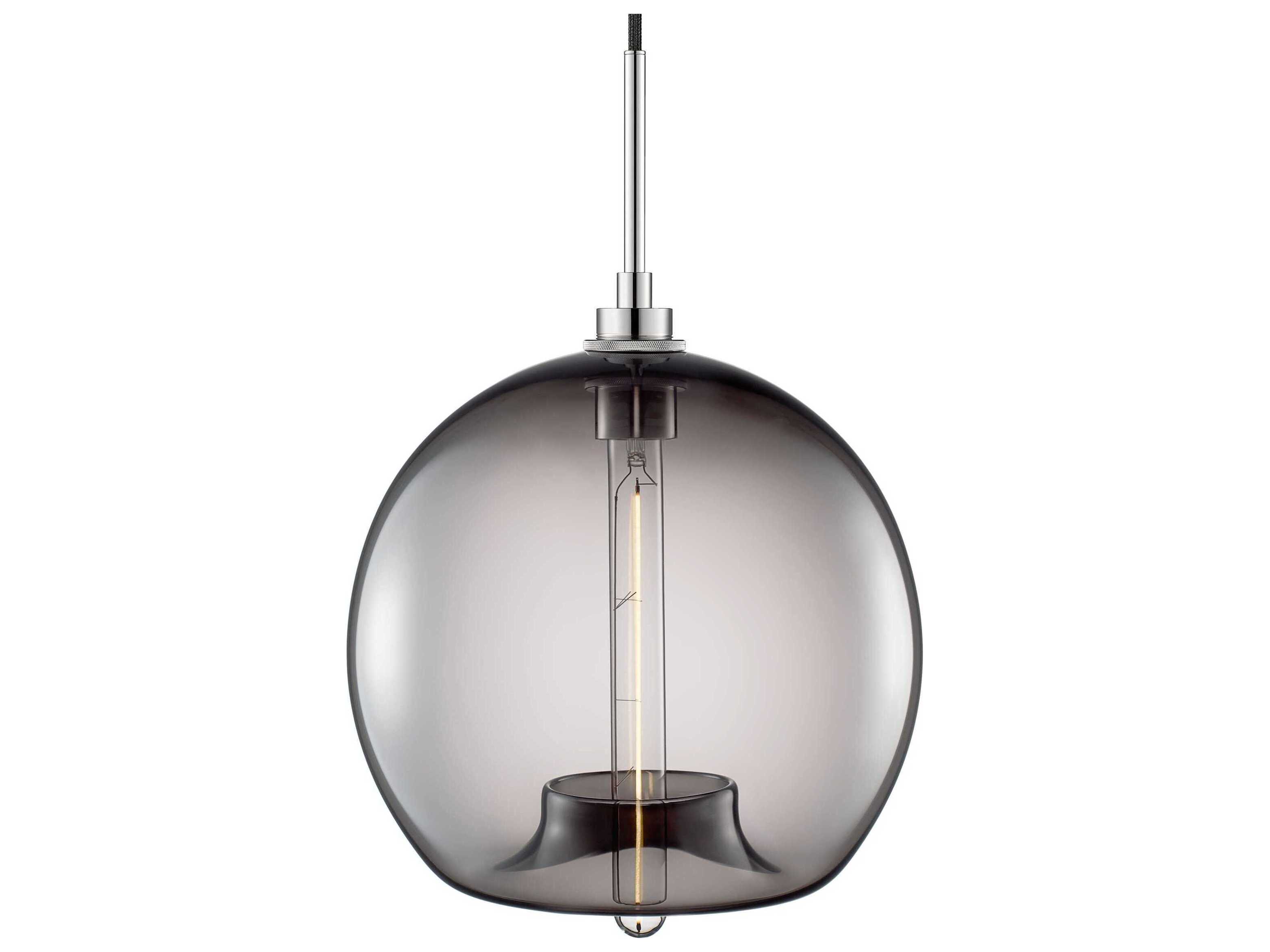 Niche Silica Stamen 1-Light Gray Globe Mini Pendant