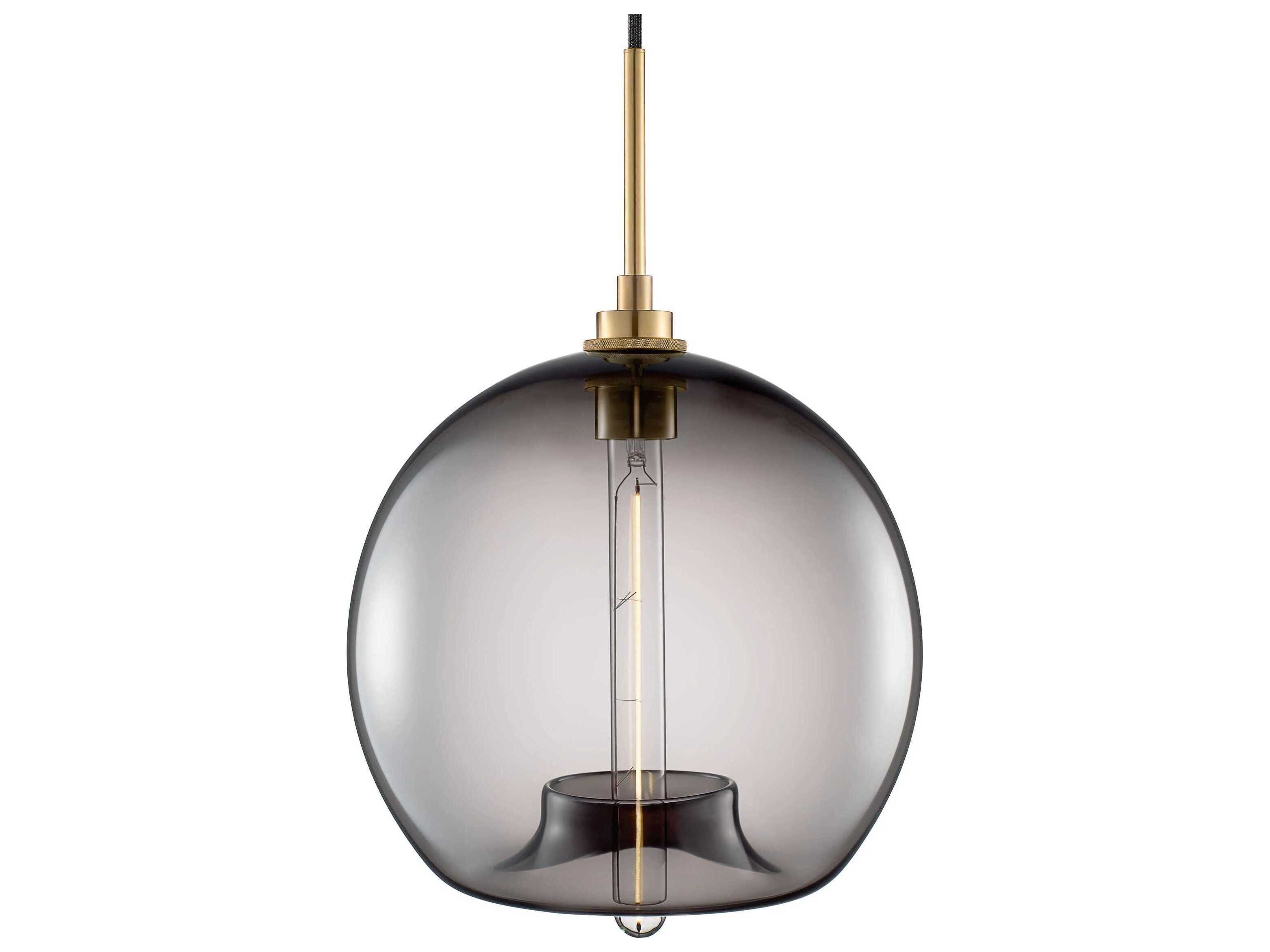 Niche Silica Stamen 1-Light Gray Globe Mini Pendant