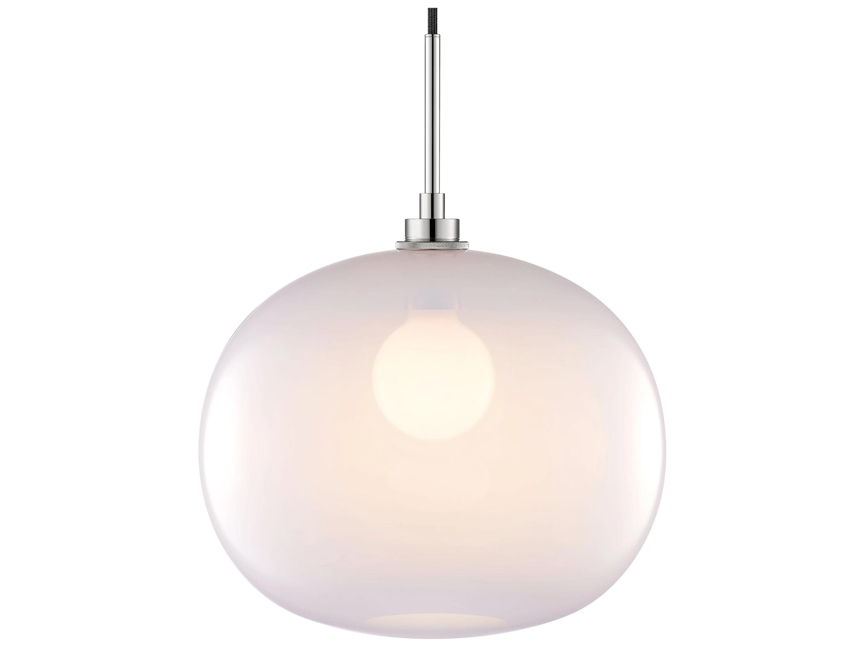 Niche Silica Terra 1-Light Opaline White Globe Pendant