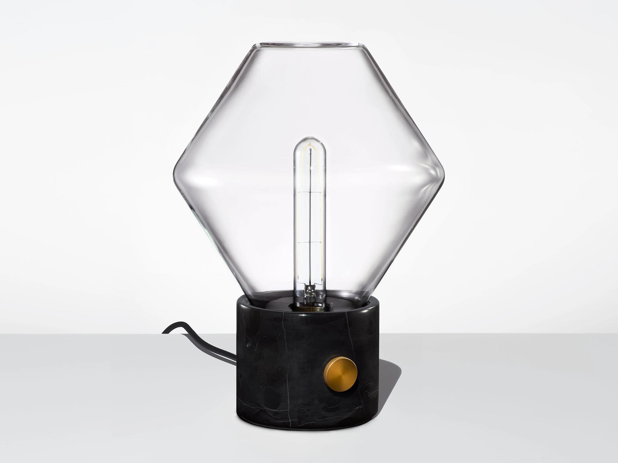 Niche Ionic Crystal Black Marble Table Lamp
