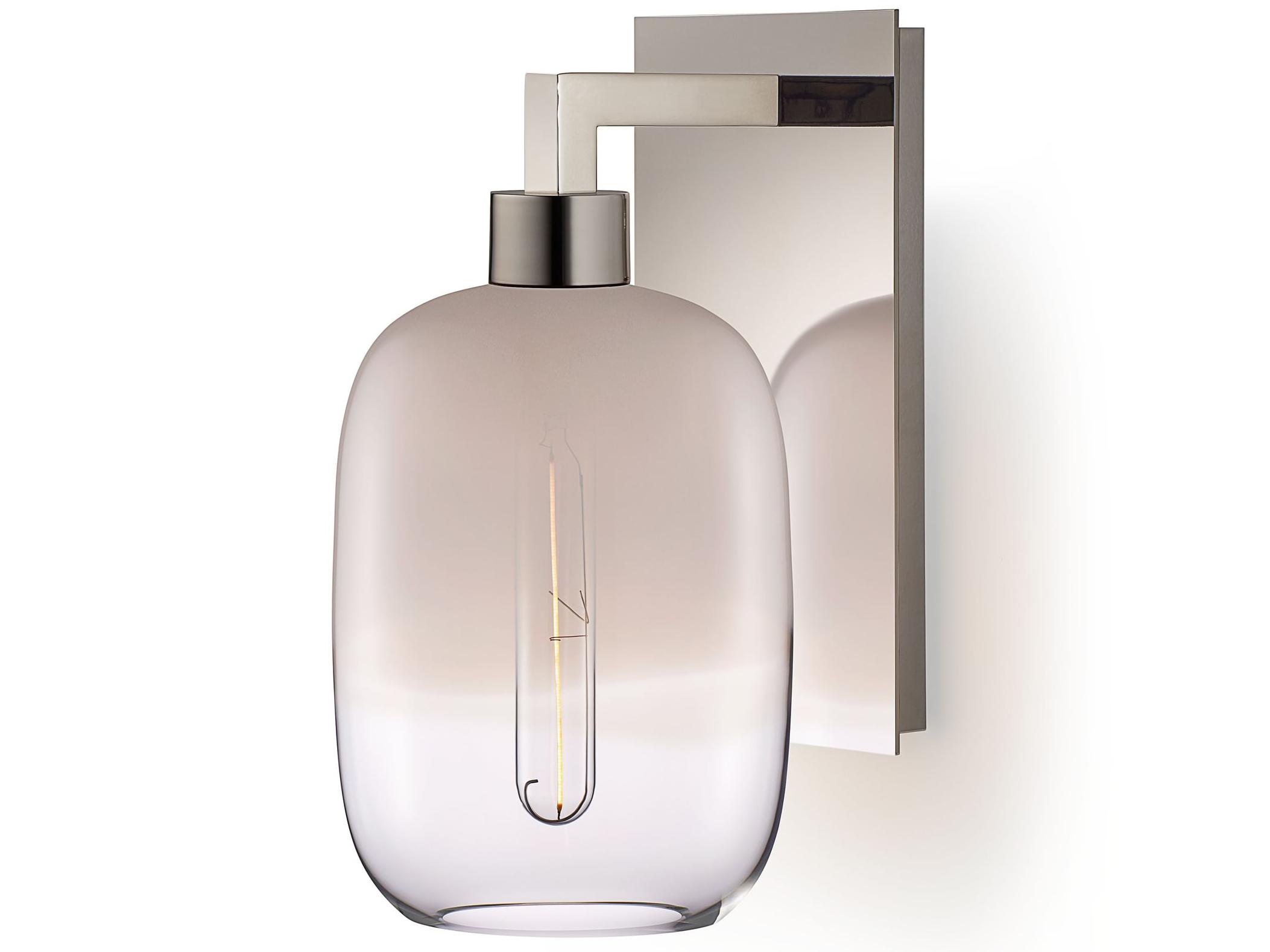 Niche Balon Ombra 1-Light Opaline Clear Gray Wall Sconce