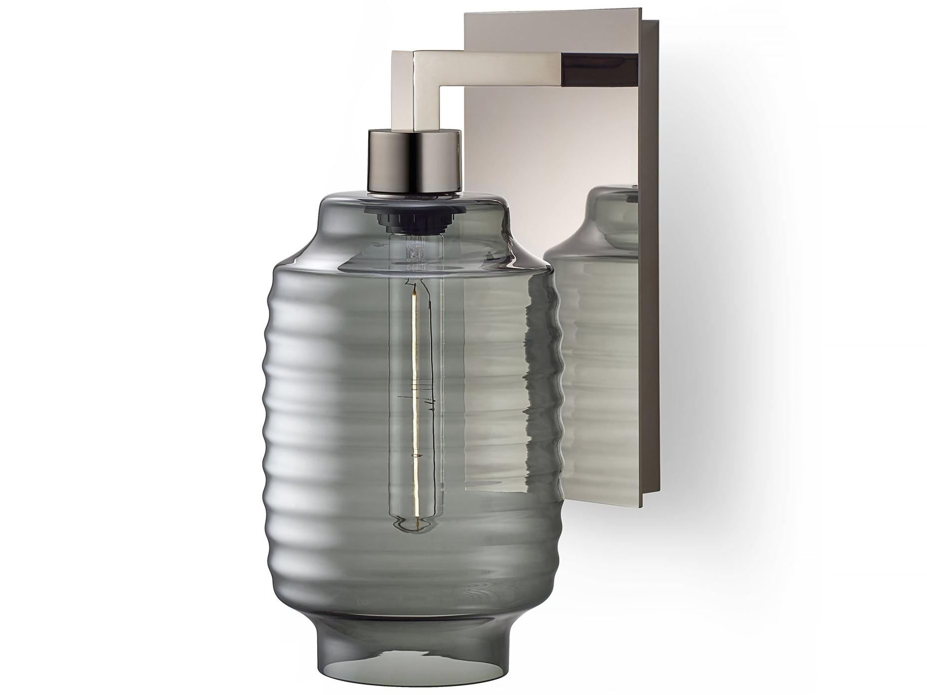 Niche Chinois 1-Light Gray Black Wall Sconce