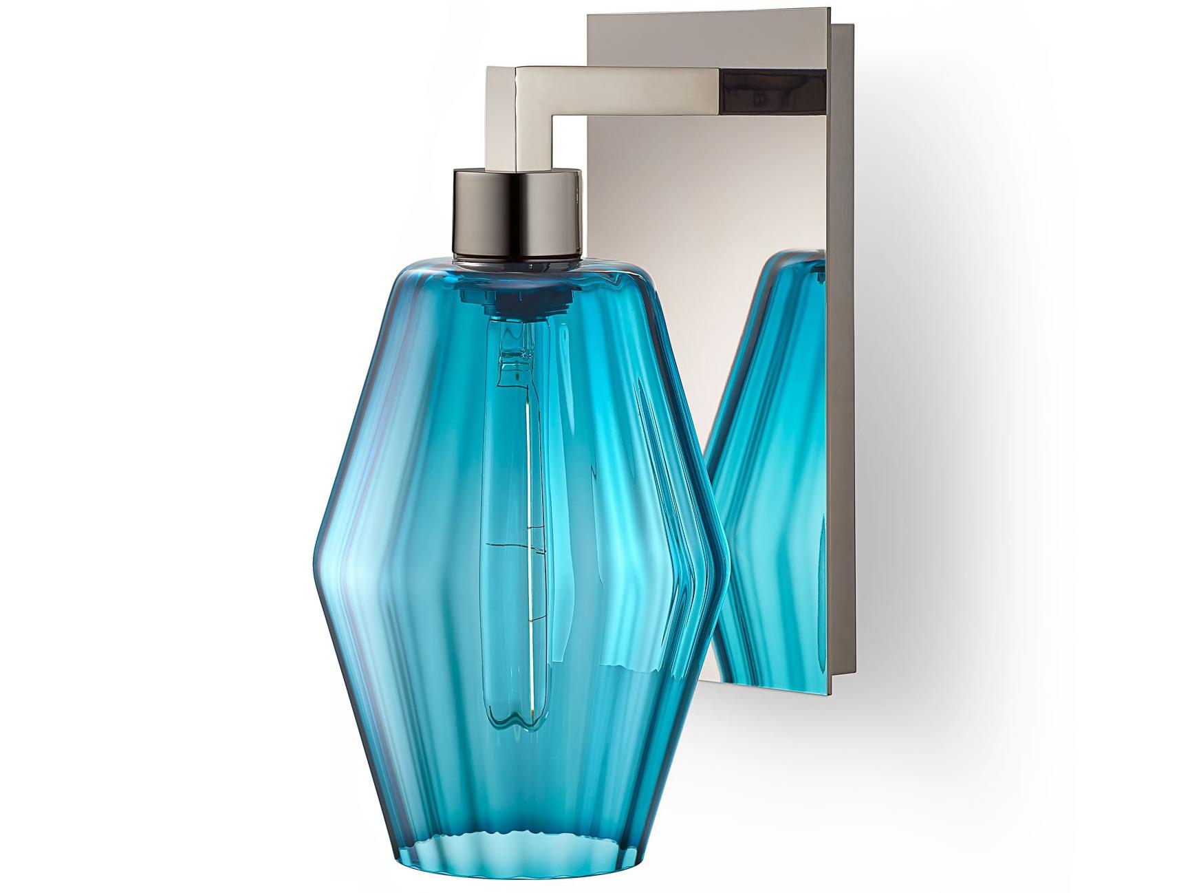 Niche Marquise Petite 1-Light Condesa Optique Blue Wall Sconce