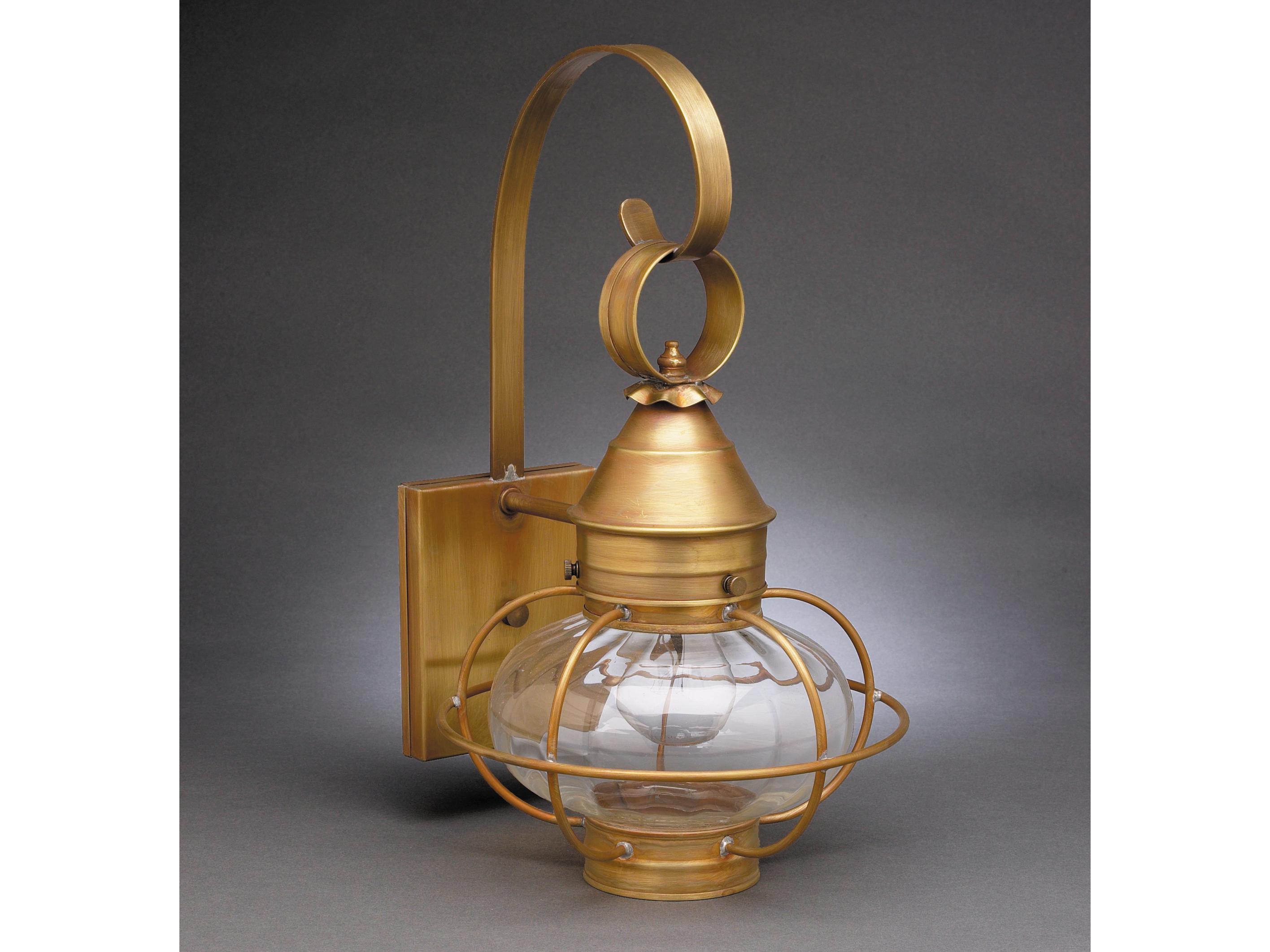 Northeast Lantern Onion Outdoor Wall Light with Optic Glass