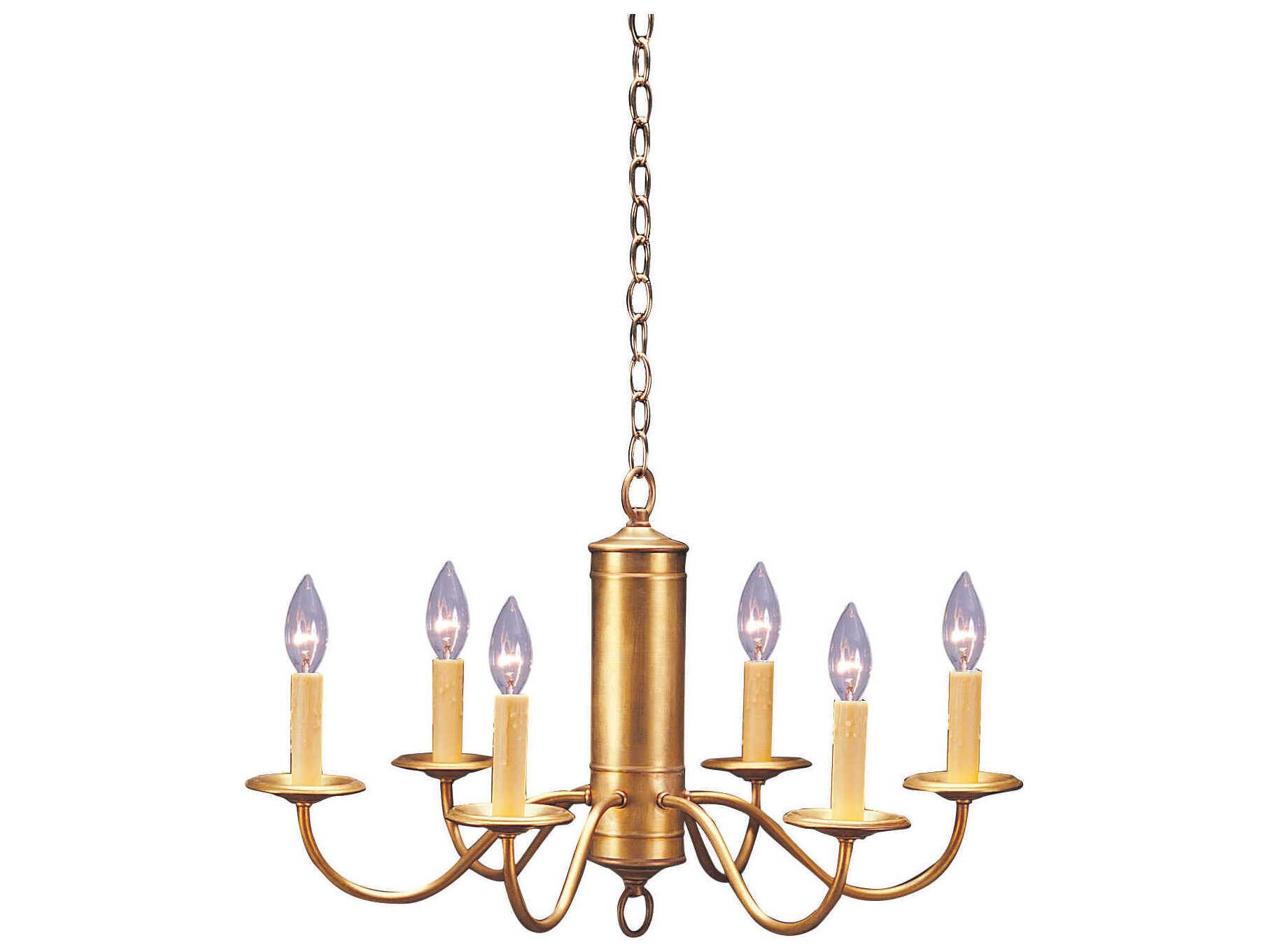 Northeast Lantern 6-Light Brass Candelabra Chandelier