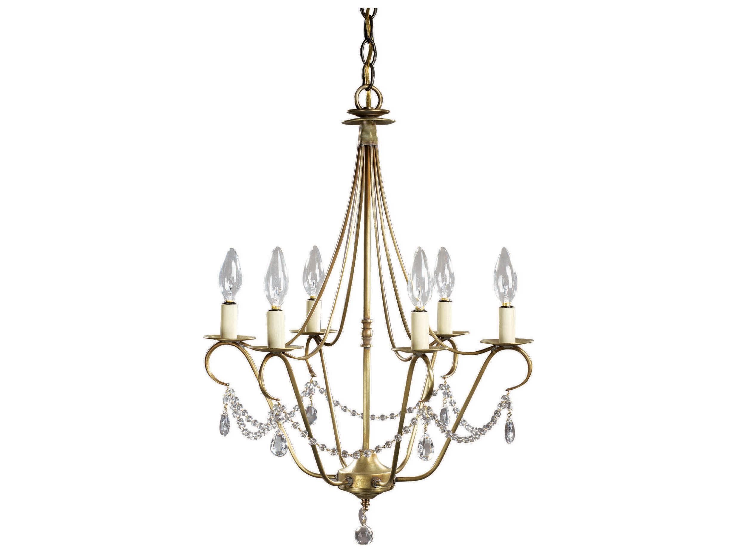 Northeast Lantern 6-Light Brass Candelabra Chandelier