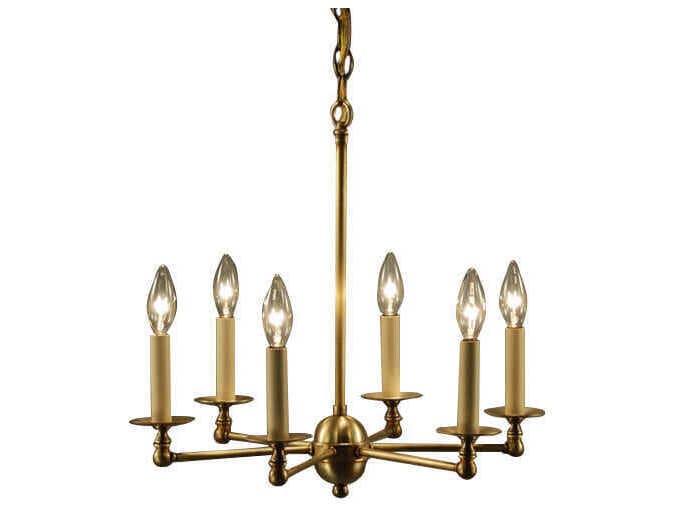 Northeast Lantern 6-Light Brass Candelabra Chandelier