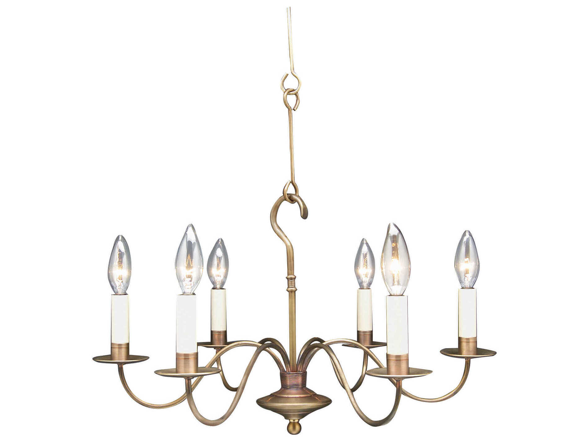 Northeast Lantern 6-Light Brass Candelabra Chandelier