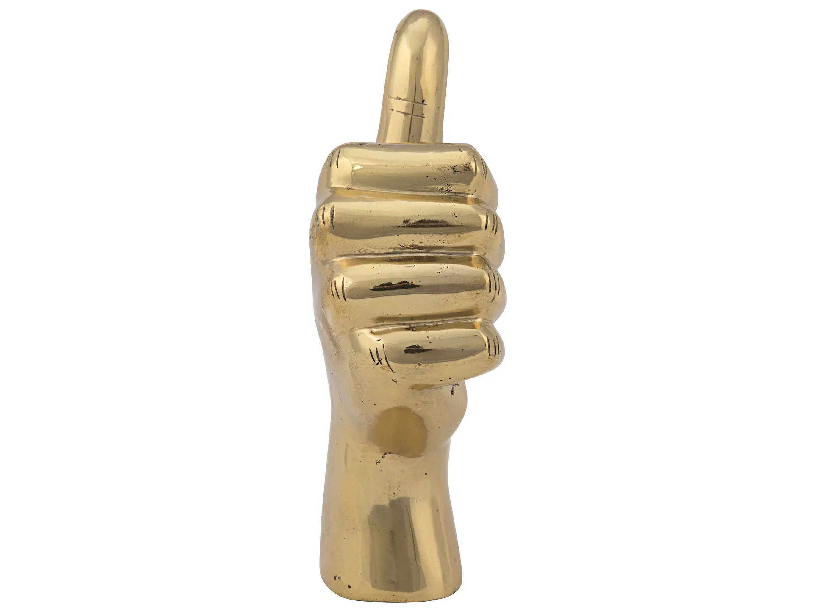 Noir Brass Thumbs Up Sculpture