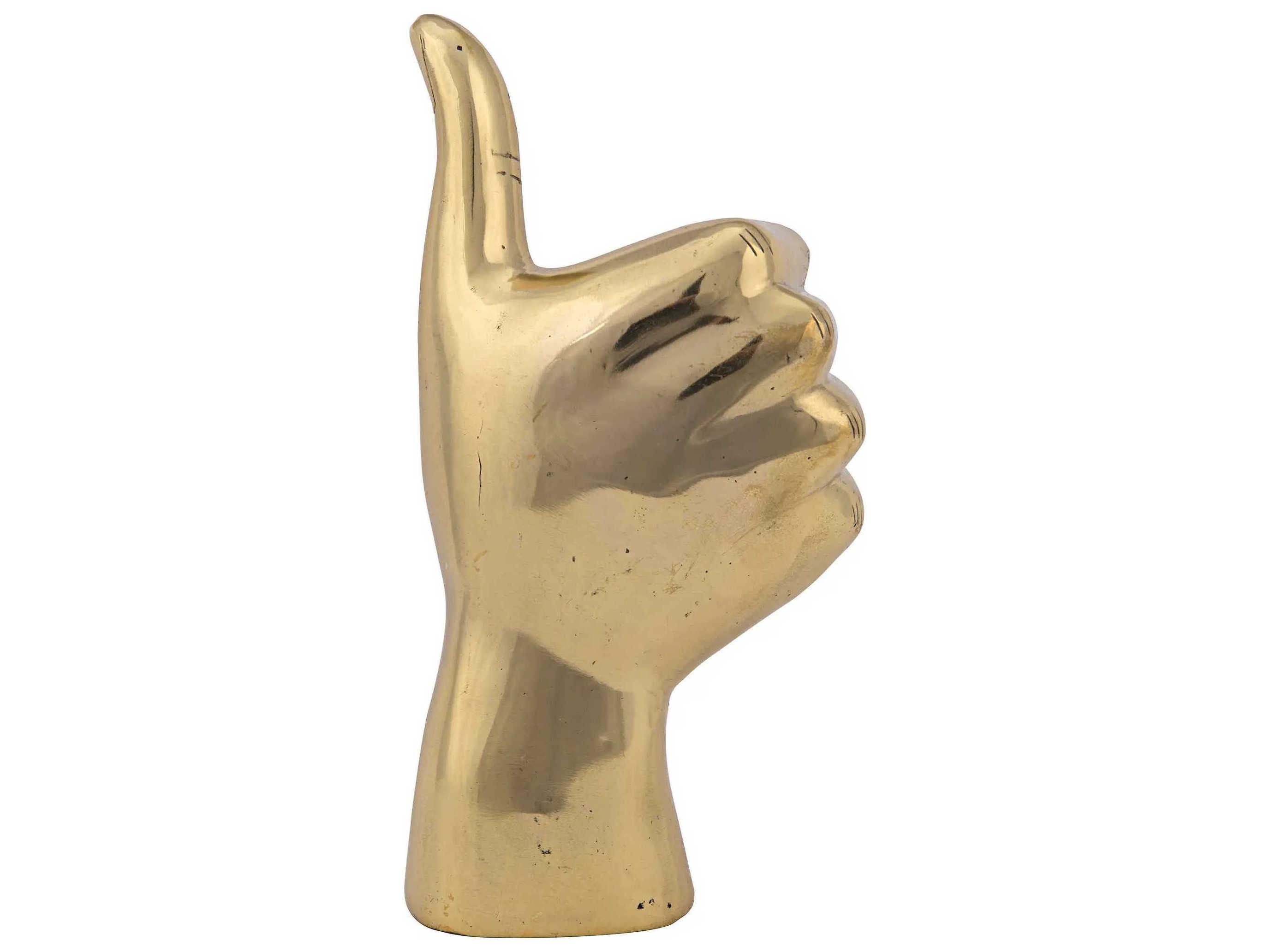 Noir Brass Thumbs Up Sculpture