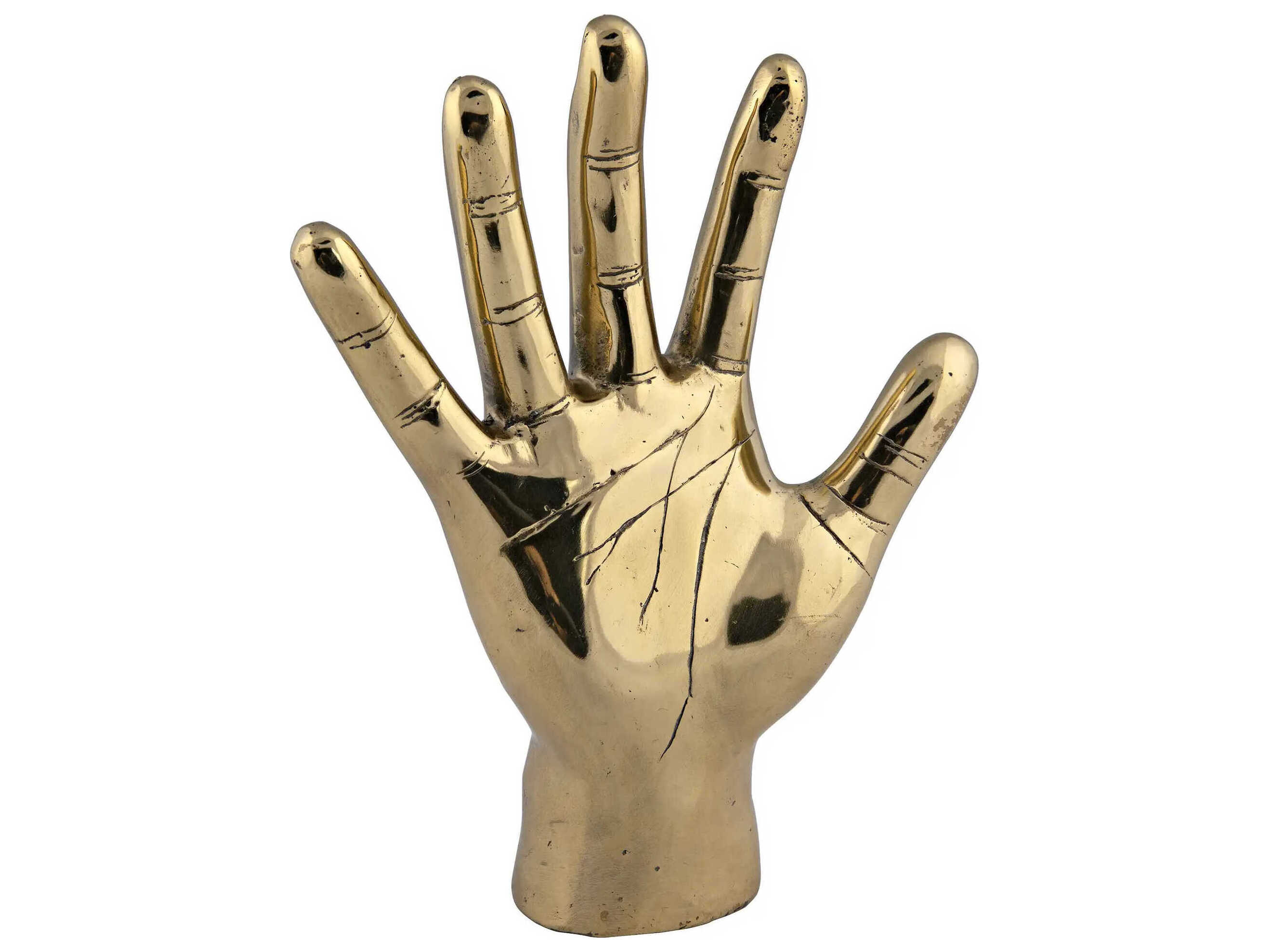 Noir Brass Open Hand Sculputure