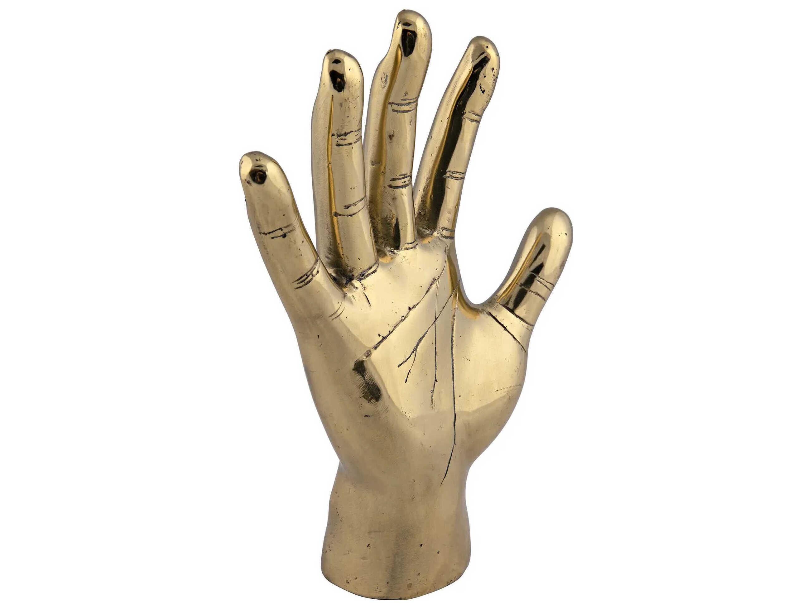 Noir Brass Open Hand Sculputure