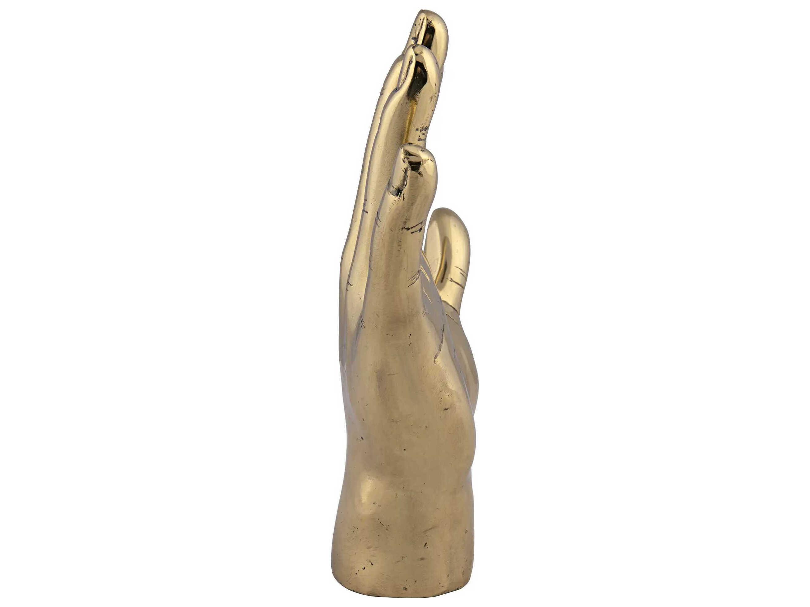 Noir Brass Open Hand Sculputure