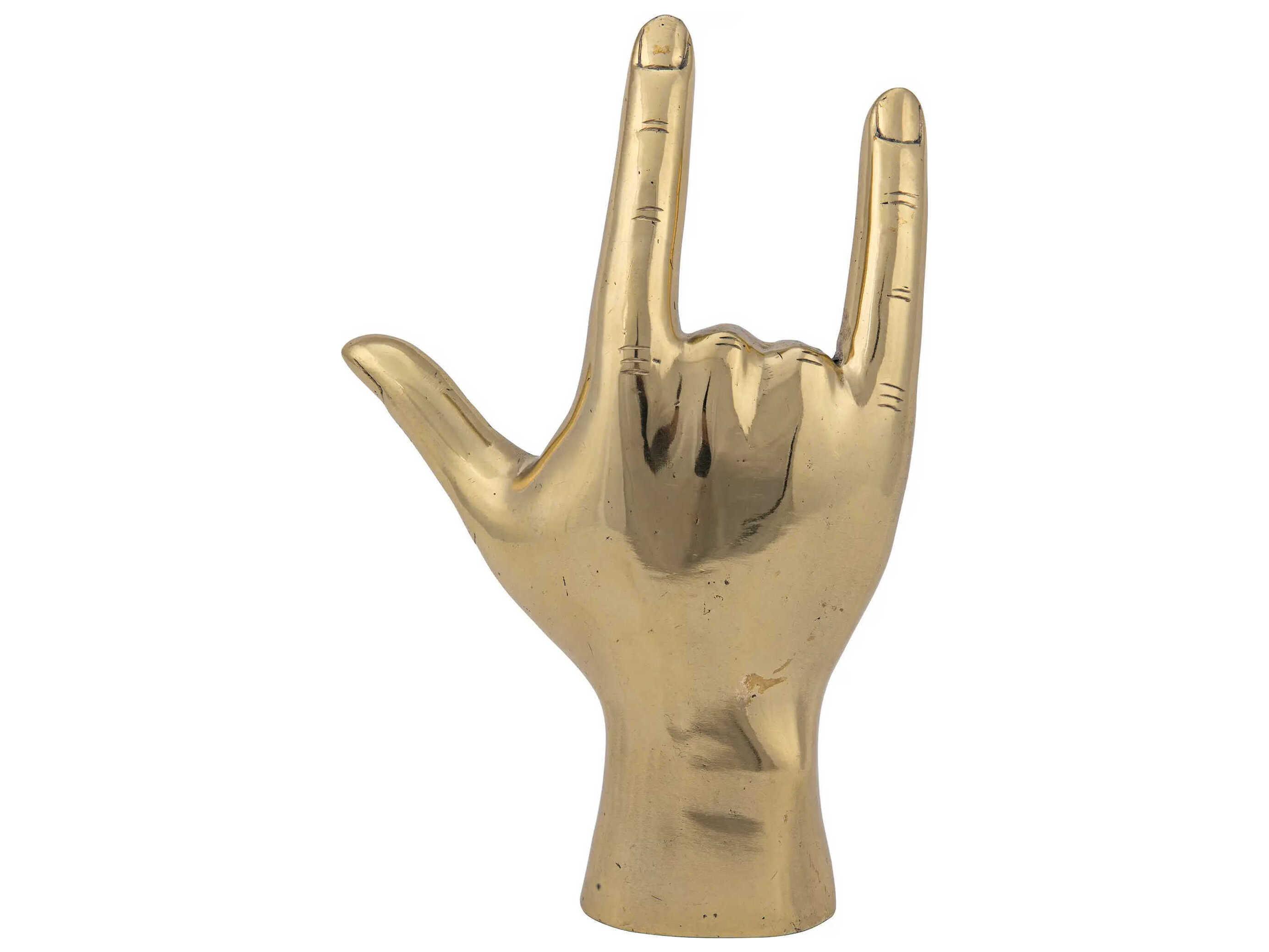 Noir Brass I Love You Sculpture