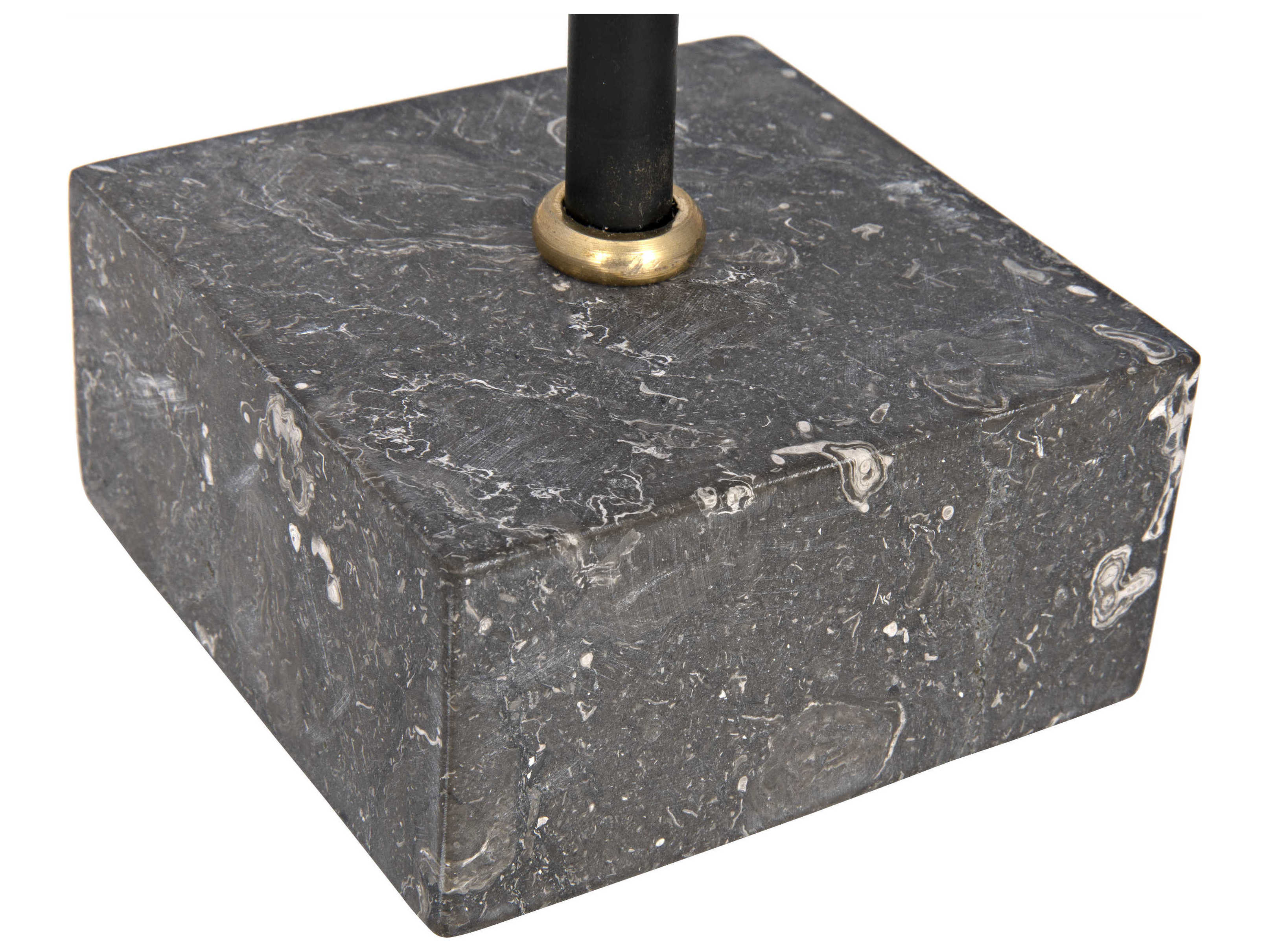 Noir Antique Brass Peace Sign on Stand Hand Sculpture