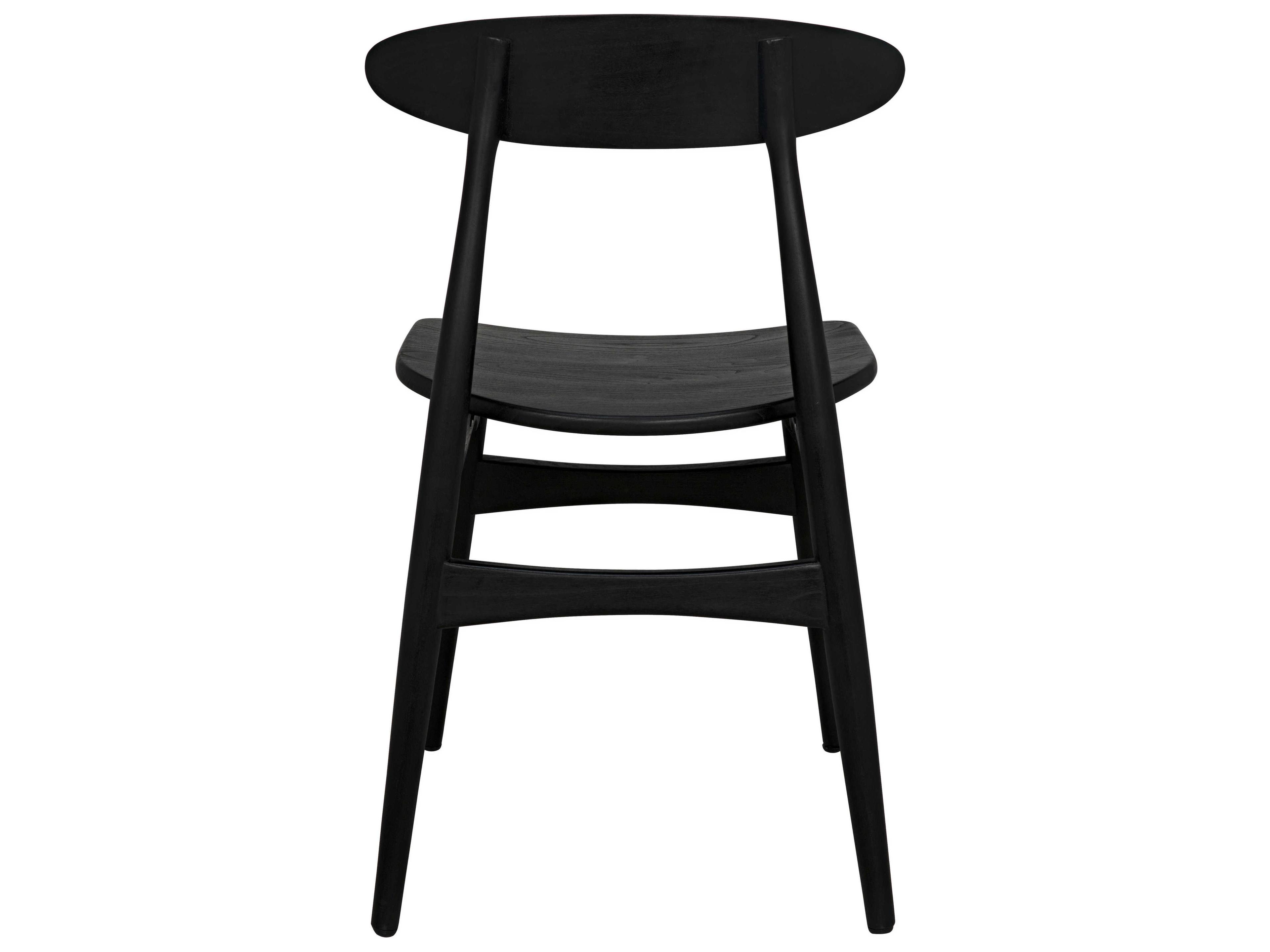 Noir Sungkai Wood Black Side Dining Chair