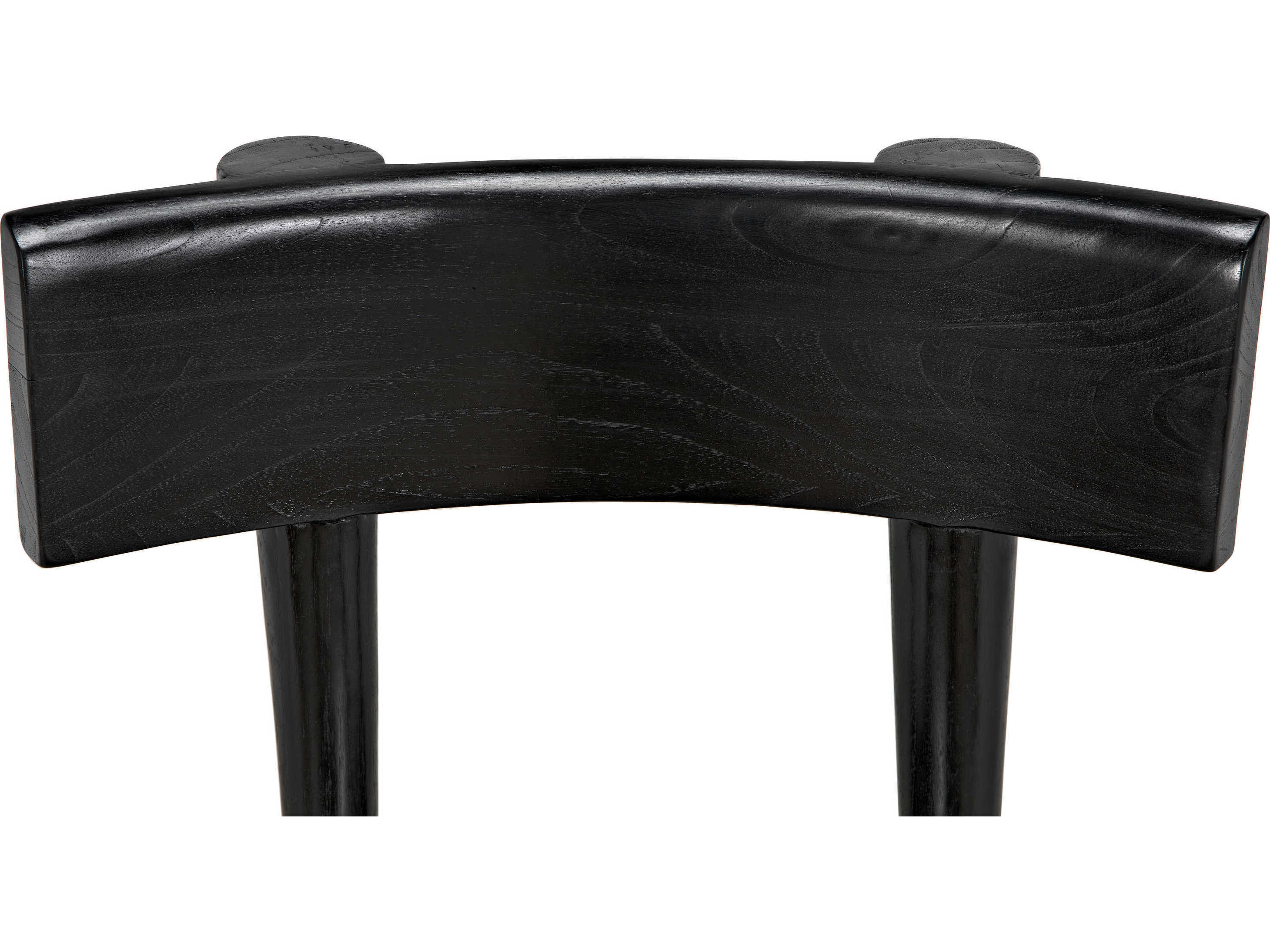 Noir Sungkai Wood Black Side Dining Chair