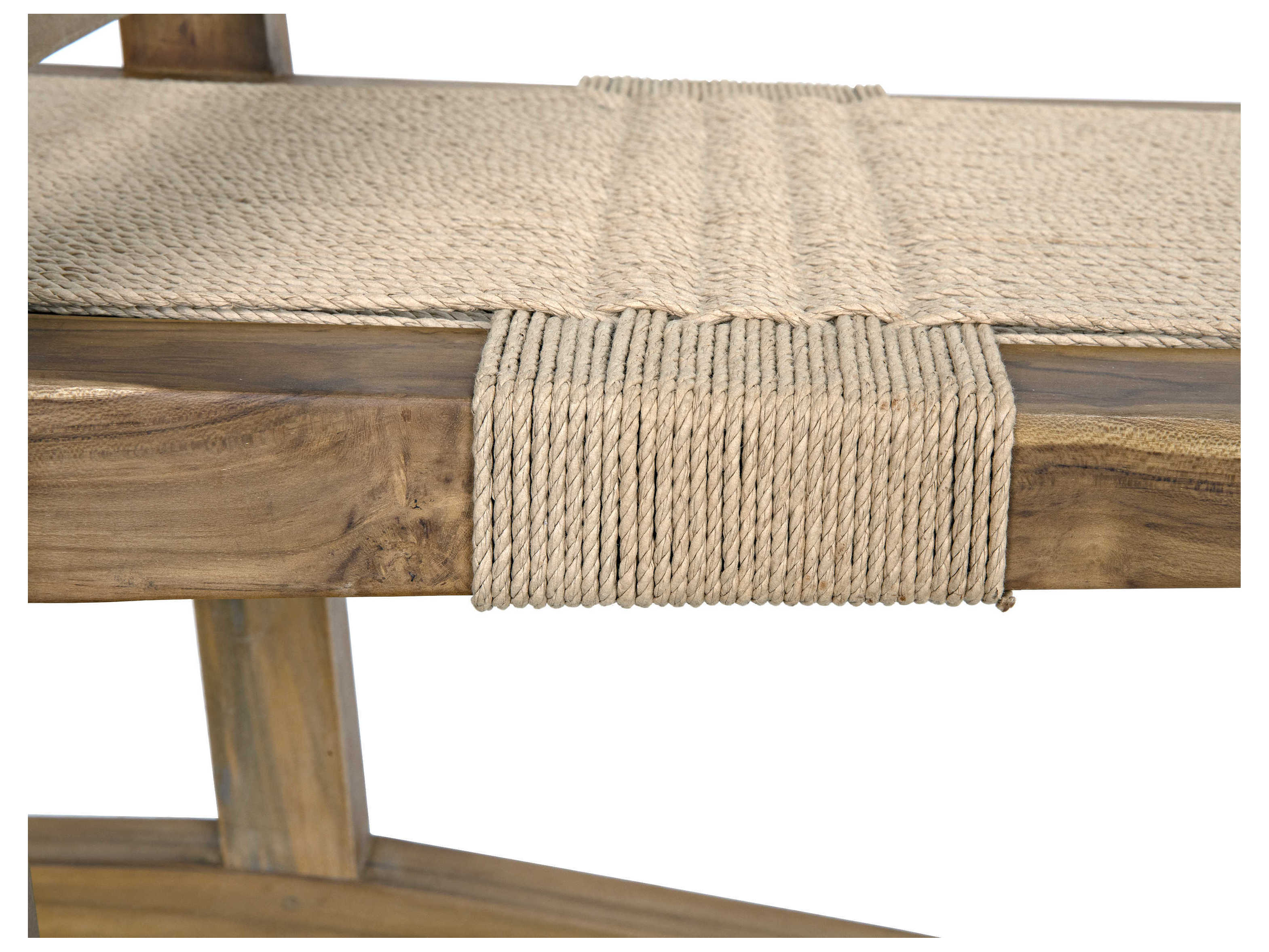 Noir Teak Wood Brown Side Dining Chair