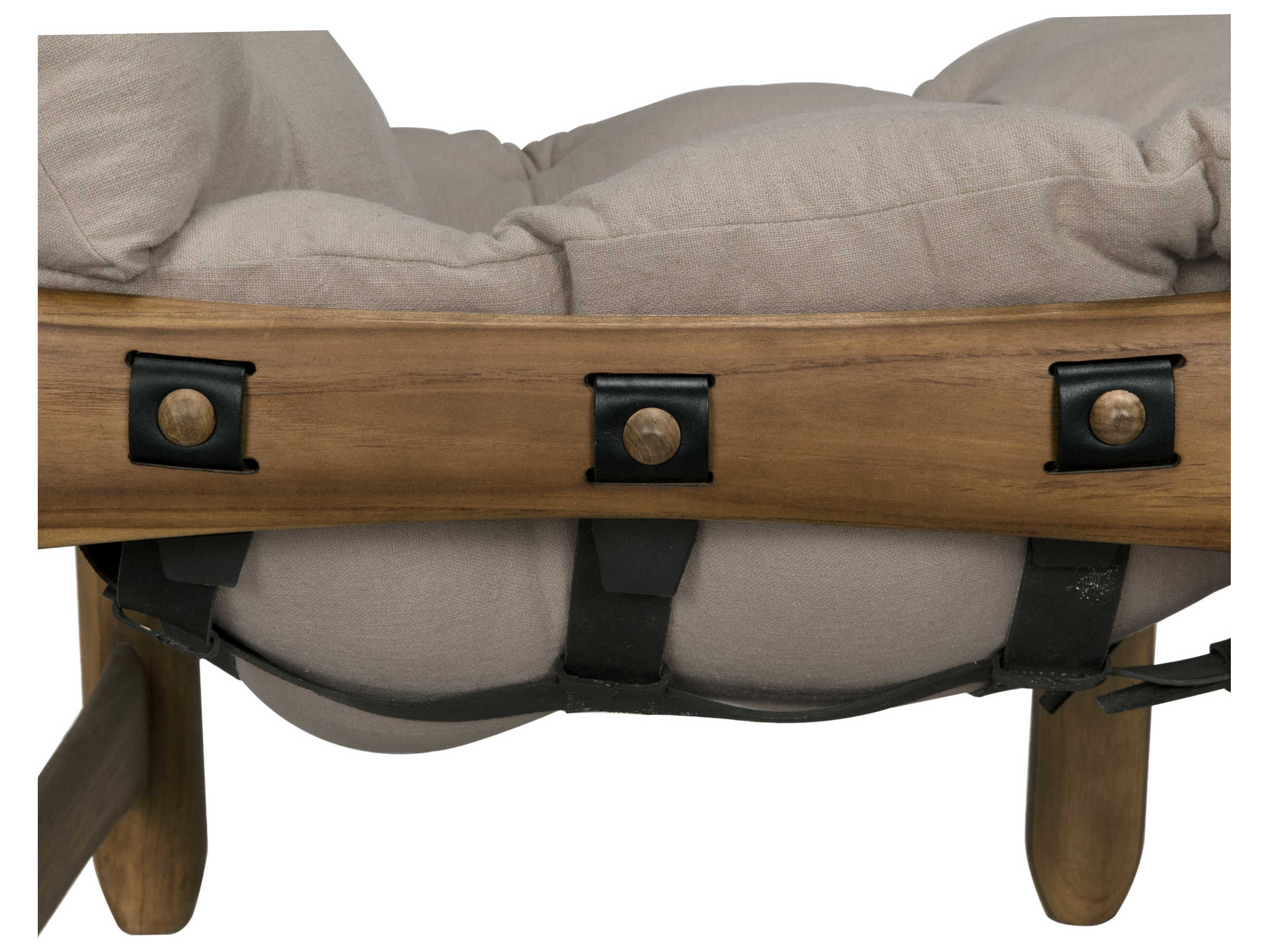 Noir Dante Brown Fabric Accent Chair