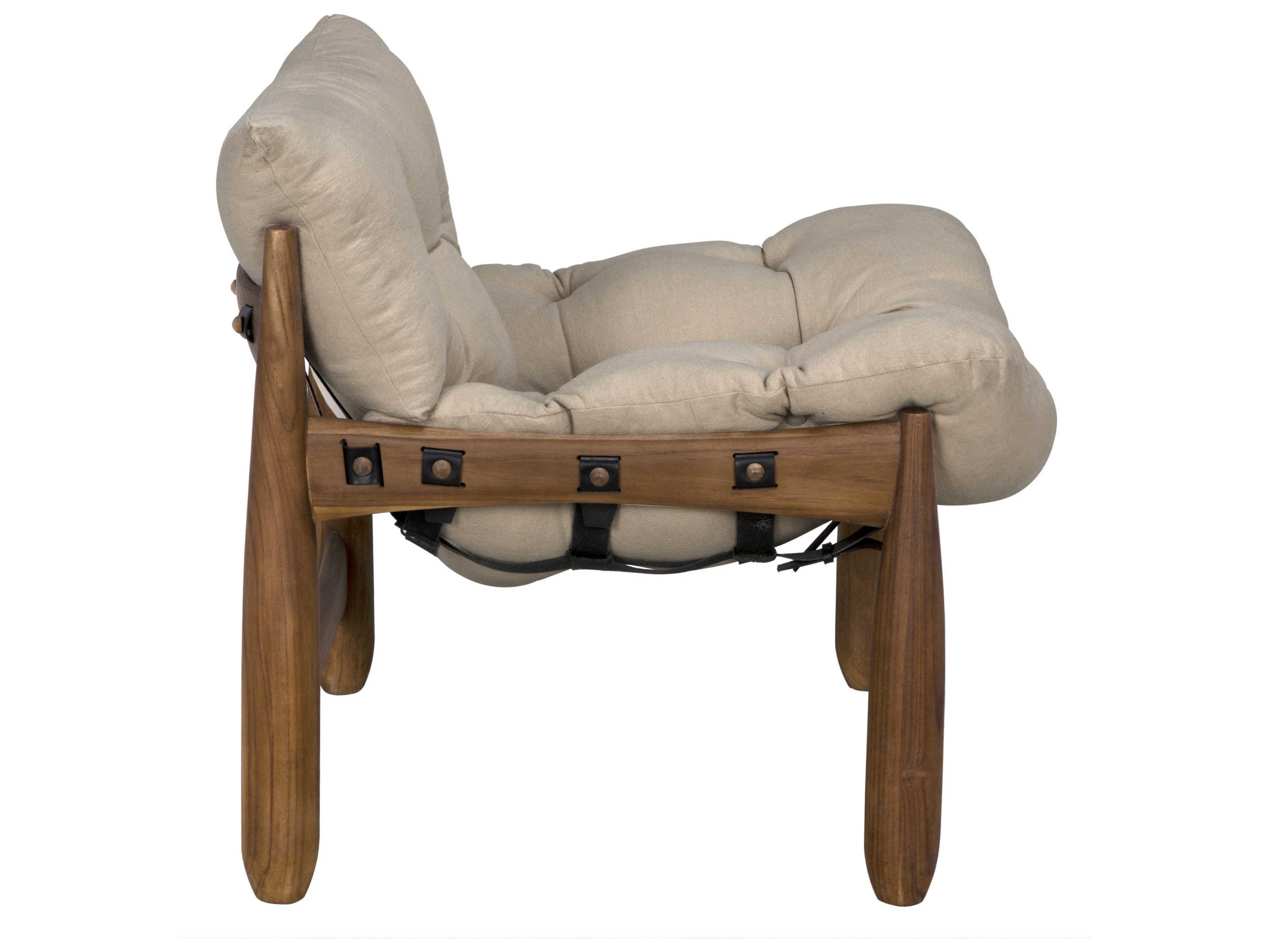 Noir Dante Brown Fabric Accent Chair