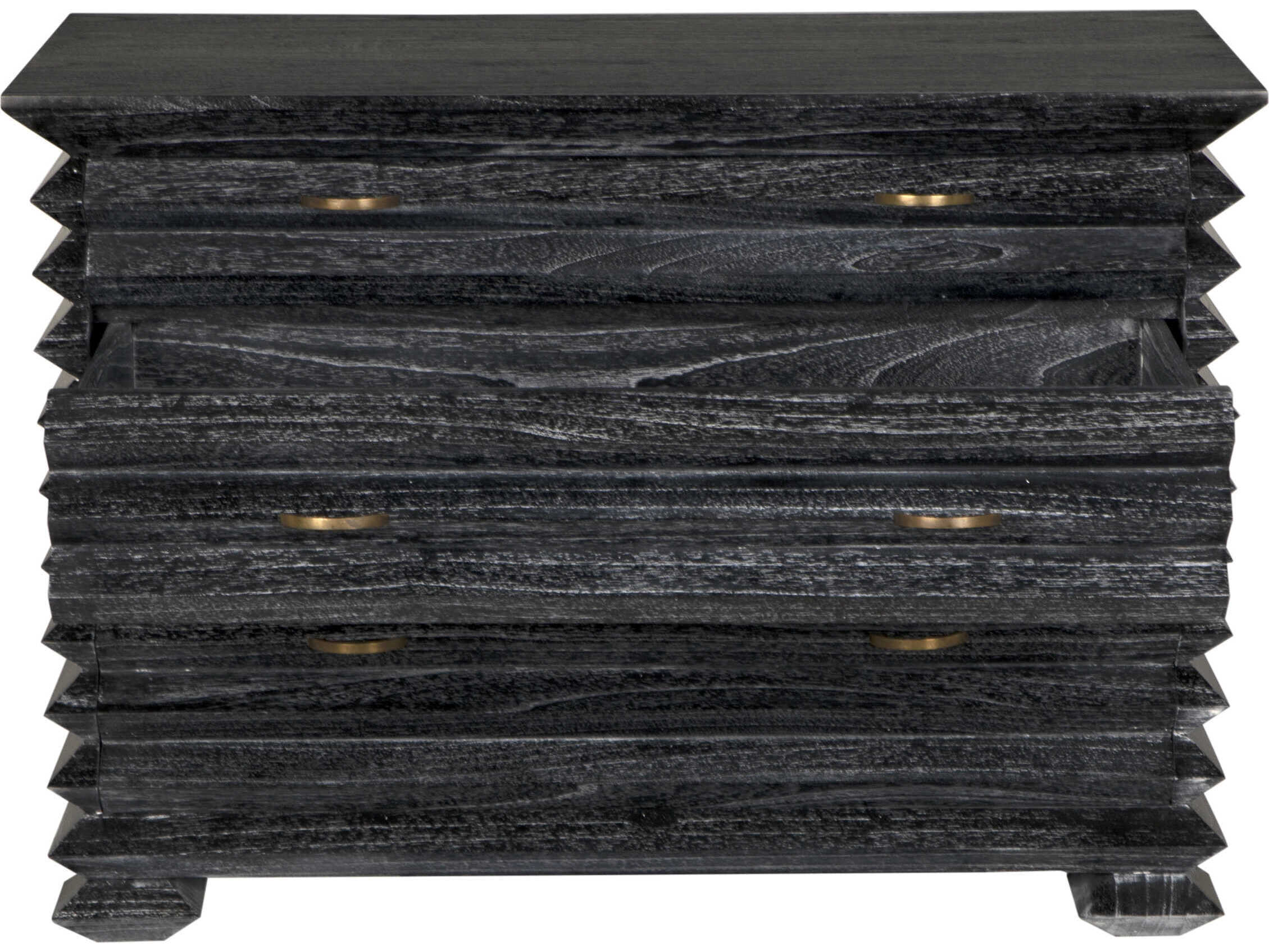 Noir Tiago Cinder Black Mindi Wood Accent Chest