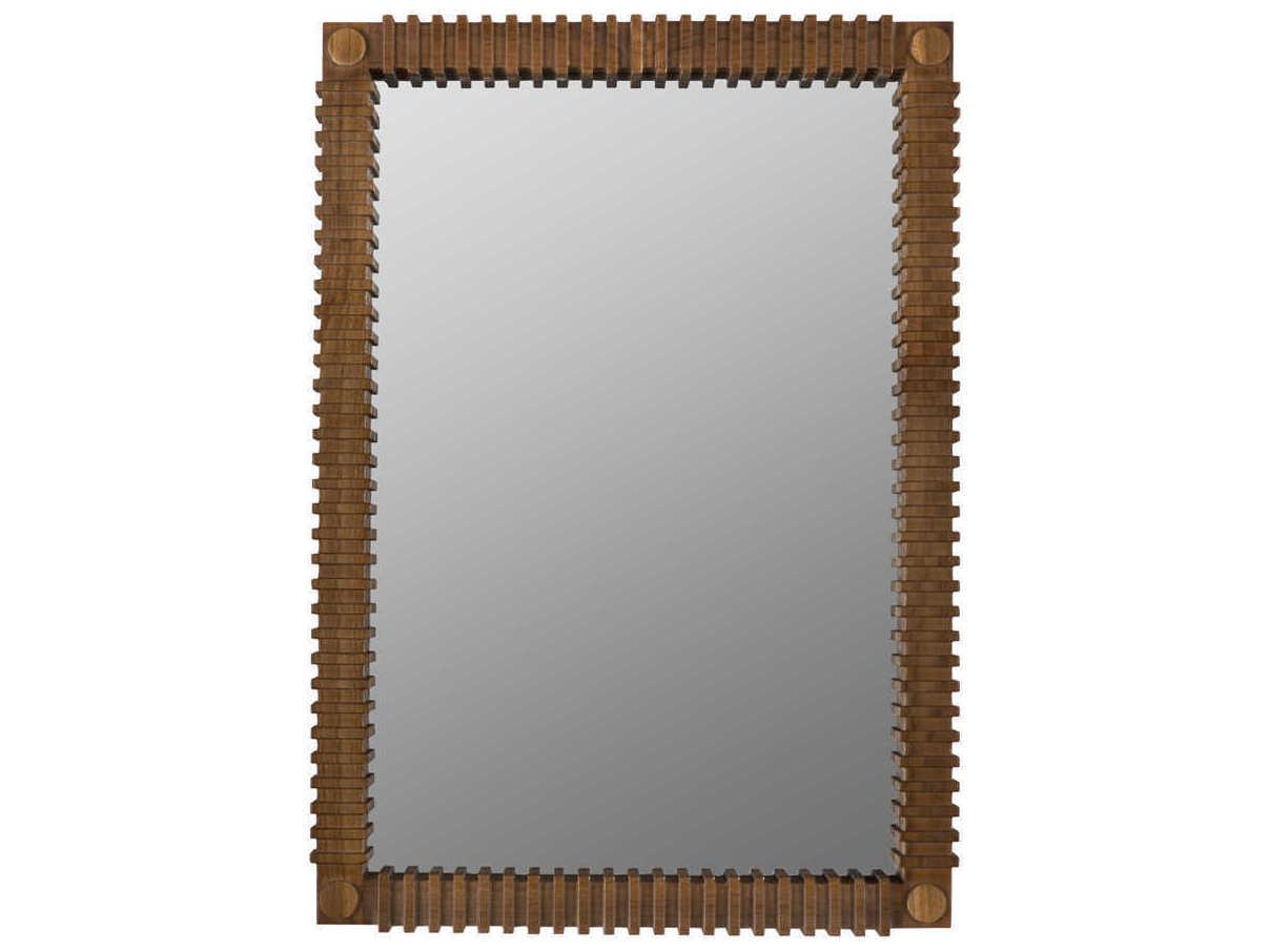 Noir Rift Clear Coat Flat Rectangular Wall Mirror