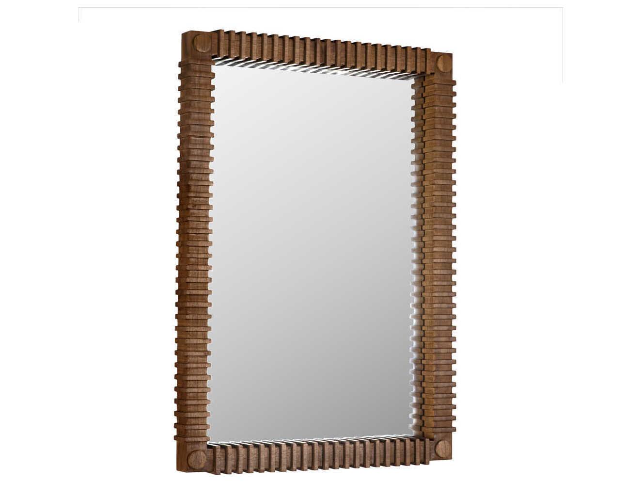 Noir Rift Clear Coat Flat Rectangular Wall Mirror