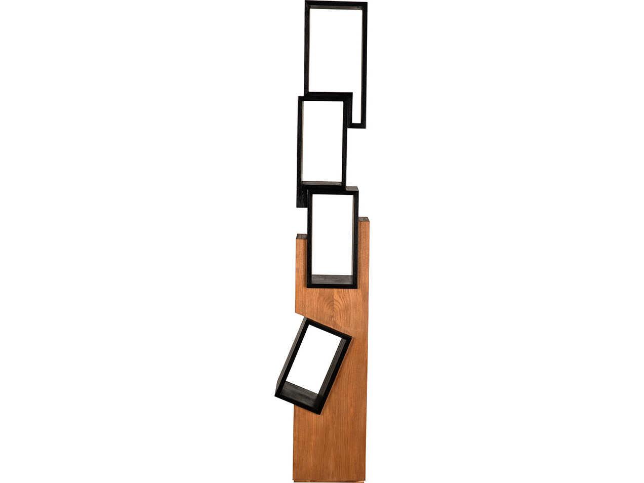 Noir Jackson Charcoal Black And Clear Coat Flat Bookcase