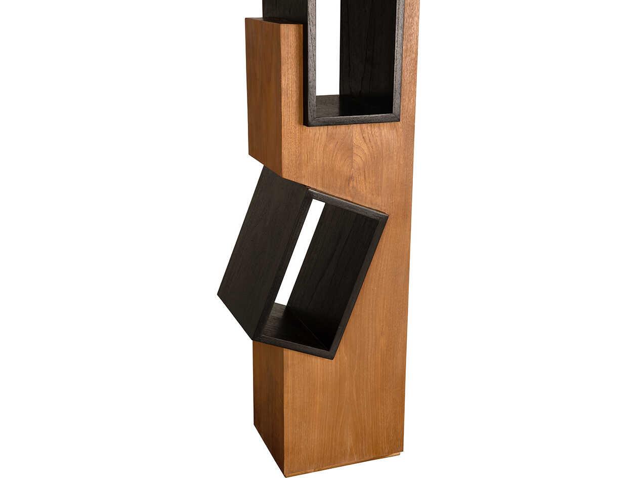 Noir Jackson Charcoal Black And Clear Coat Flat Bookcase